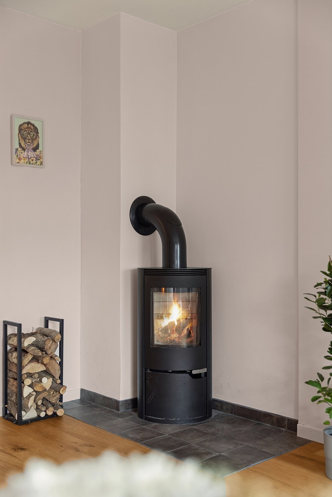 Peisovnen gir god og effektiv varme på kalde vinterdager. Galleribilde