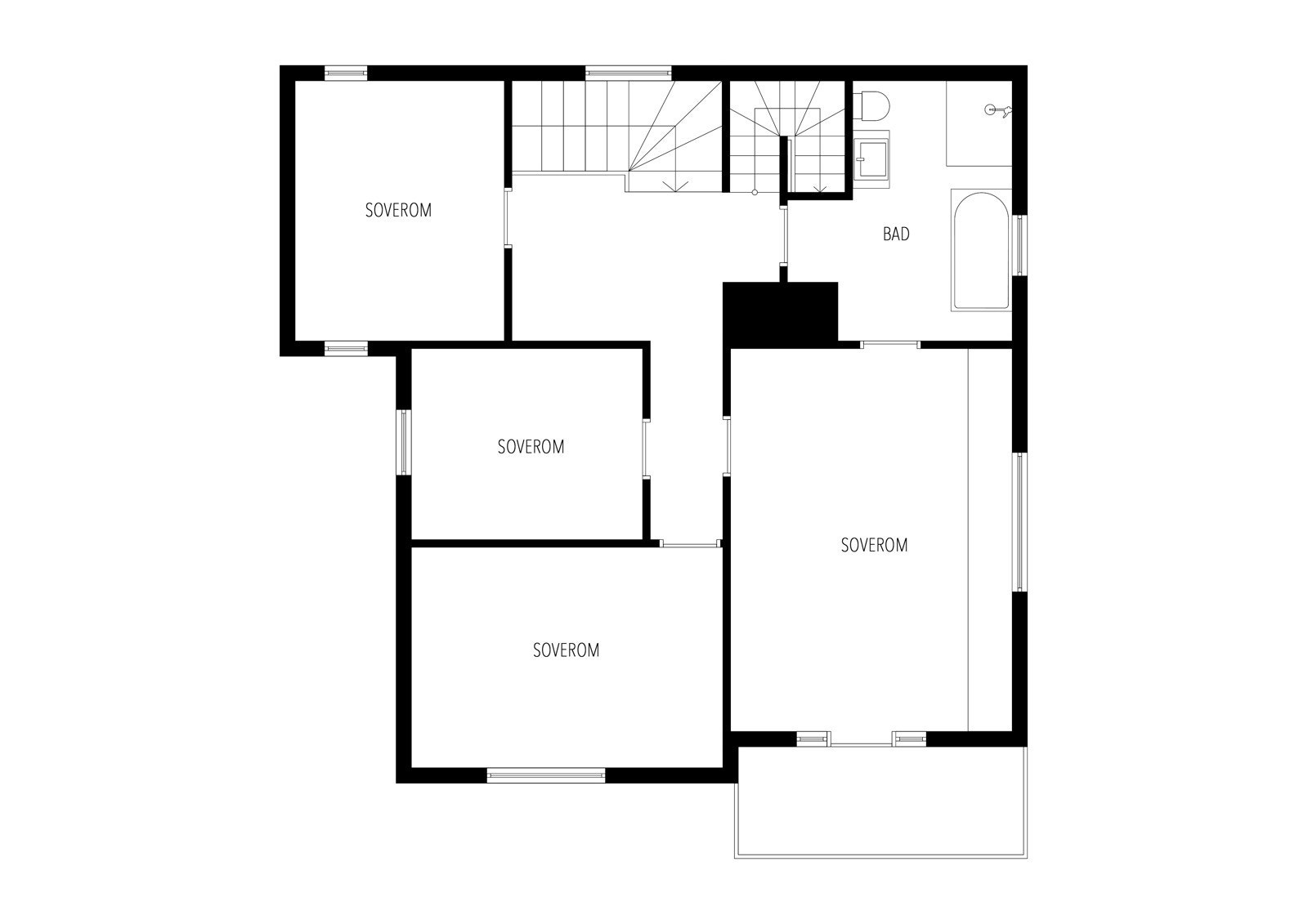 Plantegning 2. etasje Galleribilde
