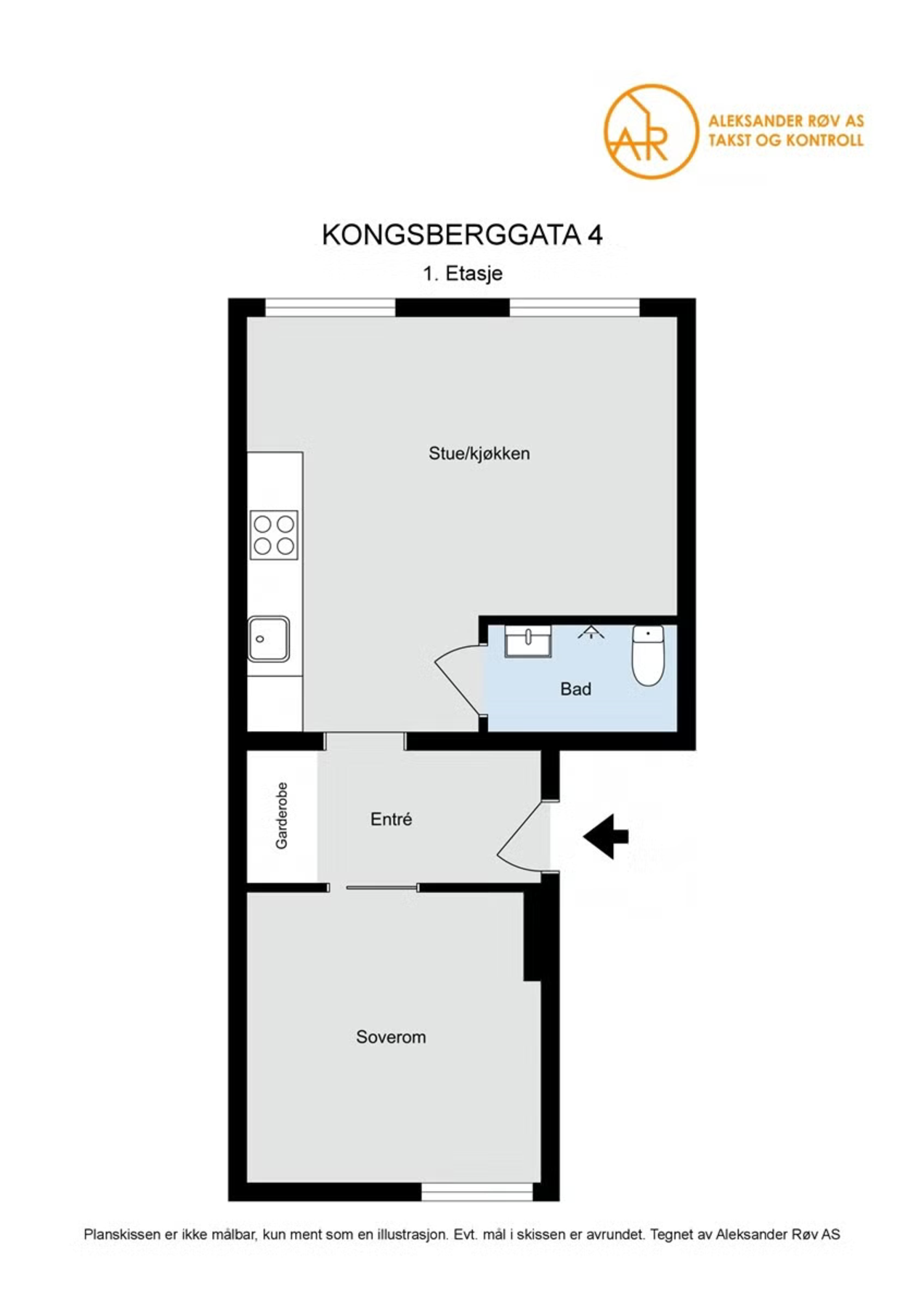 Før vi blar videre, ser vi nærmere på boligens planskisse. I tillegg til innvendige arealer, disponerer boligen 2 boder på totalt 10 m². Galleribilde
