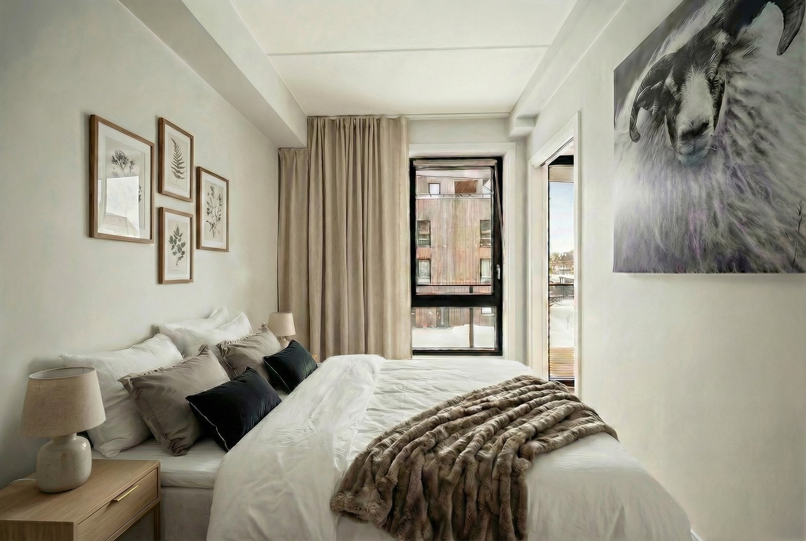 Praktisk soverom. (Bildet er digital stylet). Galleribilde