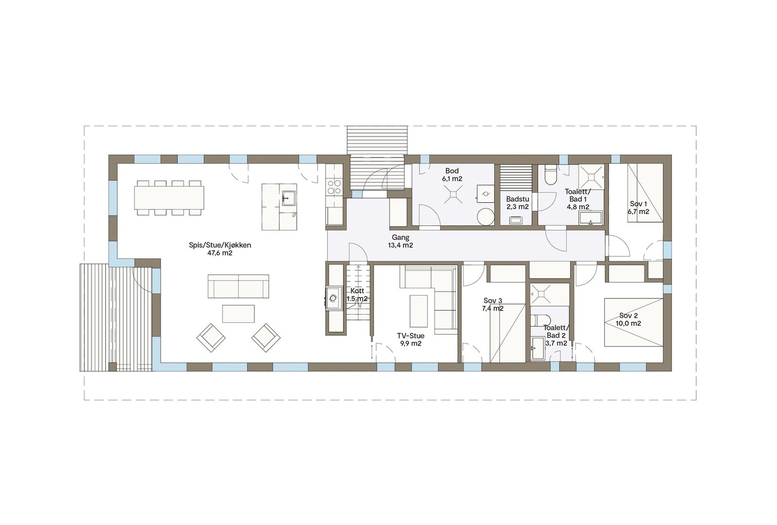 Plantegning hovedplan Vy 32CTH Galleribilde