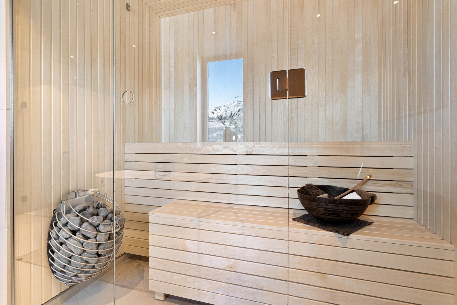 Lekker badstue med utsikt over alpinbakken! Galleribilde