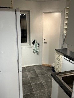 Kjøkken med utsikt til bakhage Galleribilde