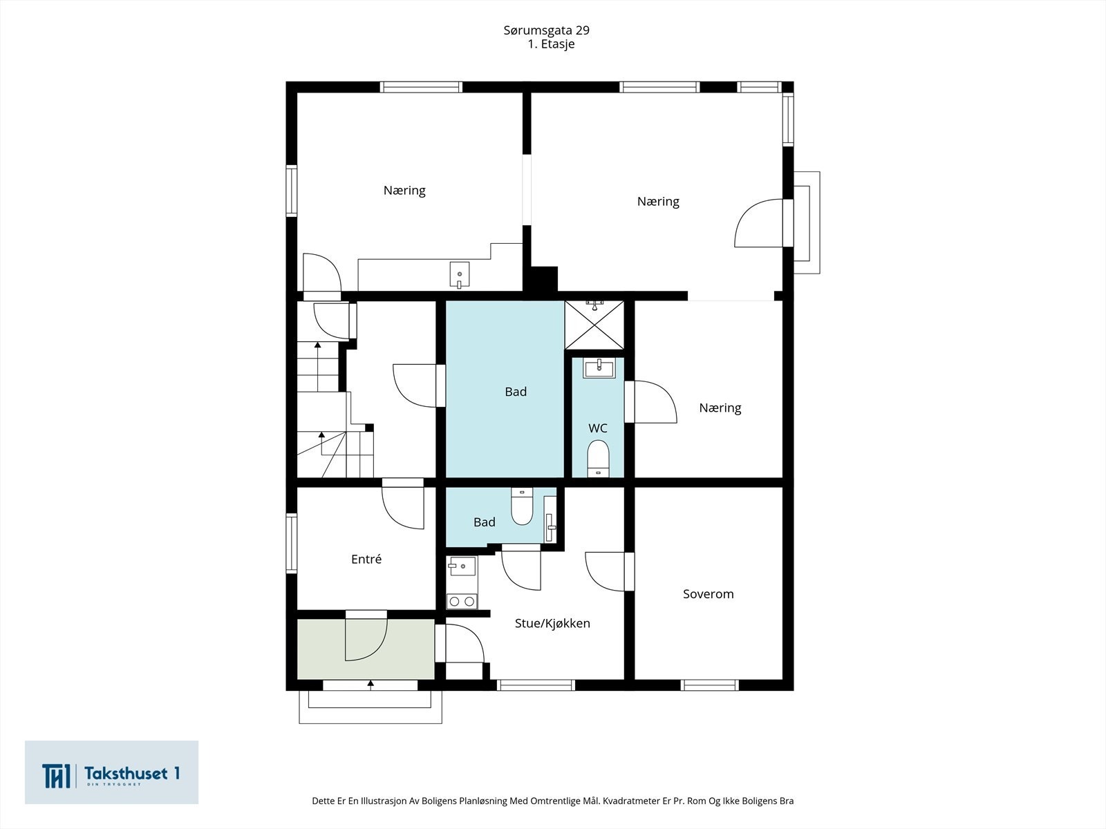 Plantegning- 1. etasje. Galleribilde