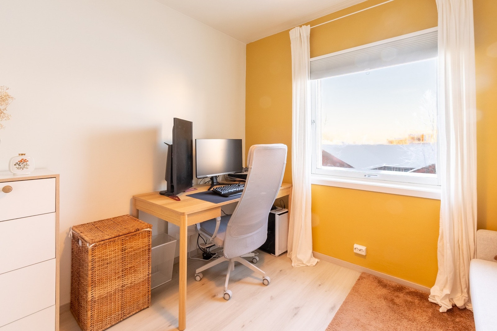 Rommet benyttes i dag hovedsakelig som kontor/gjesterom Galleribilde