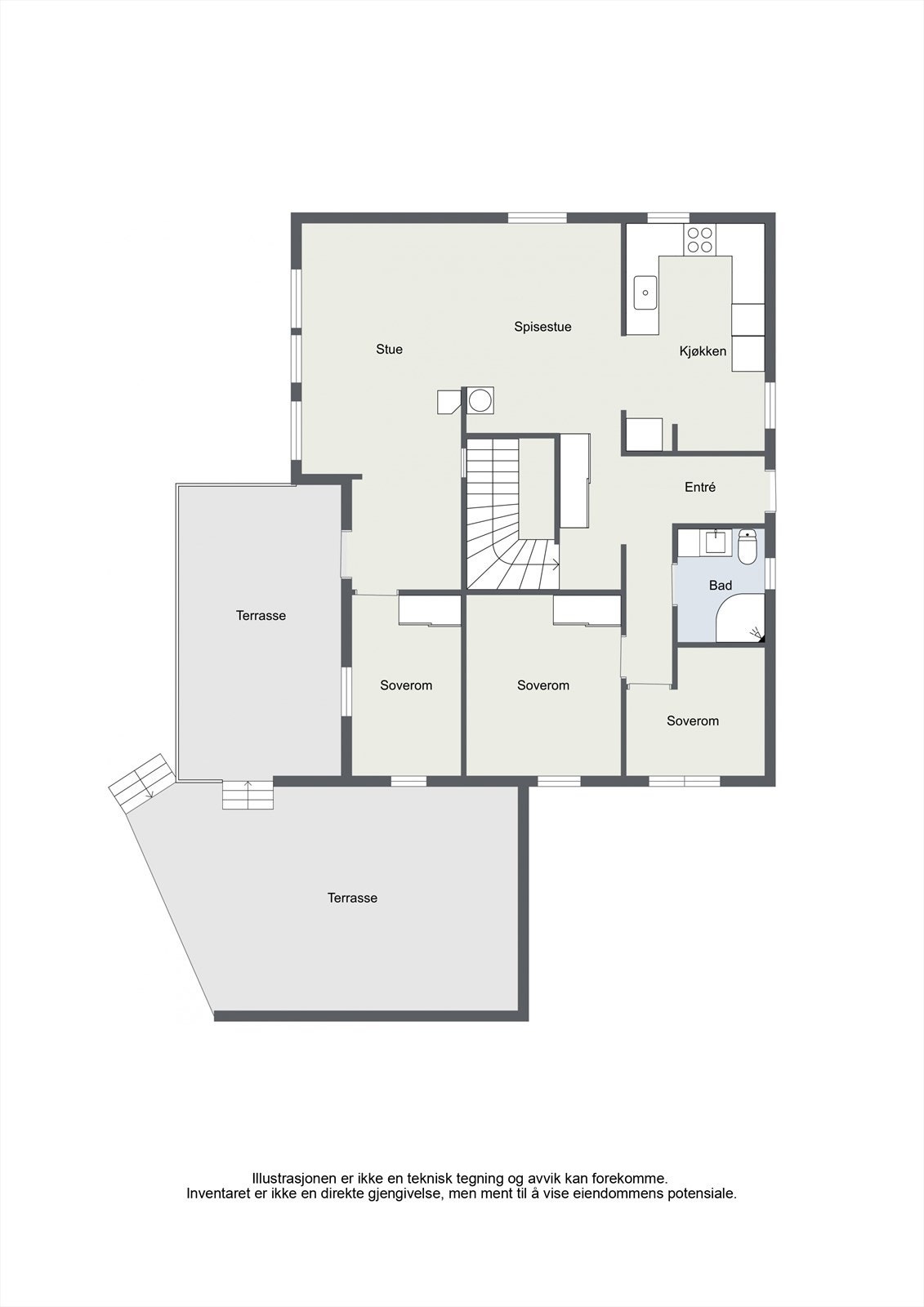 Plantegning 1. etasje. Galleribilde