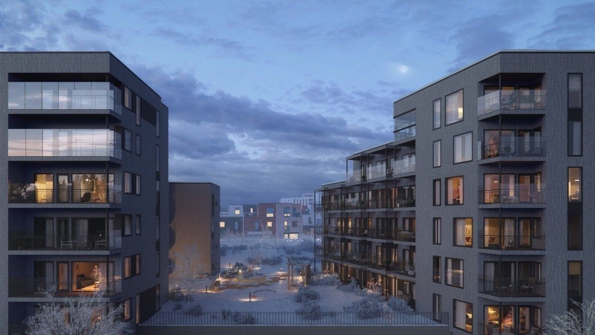 Illustrasjon fasade Galleribilde