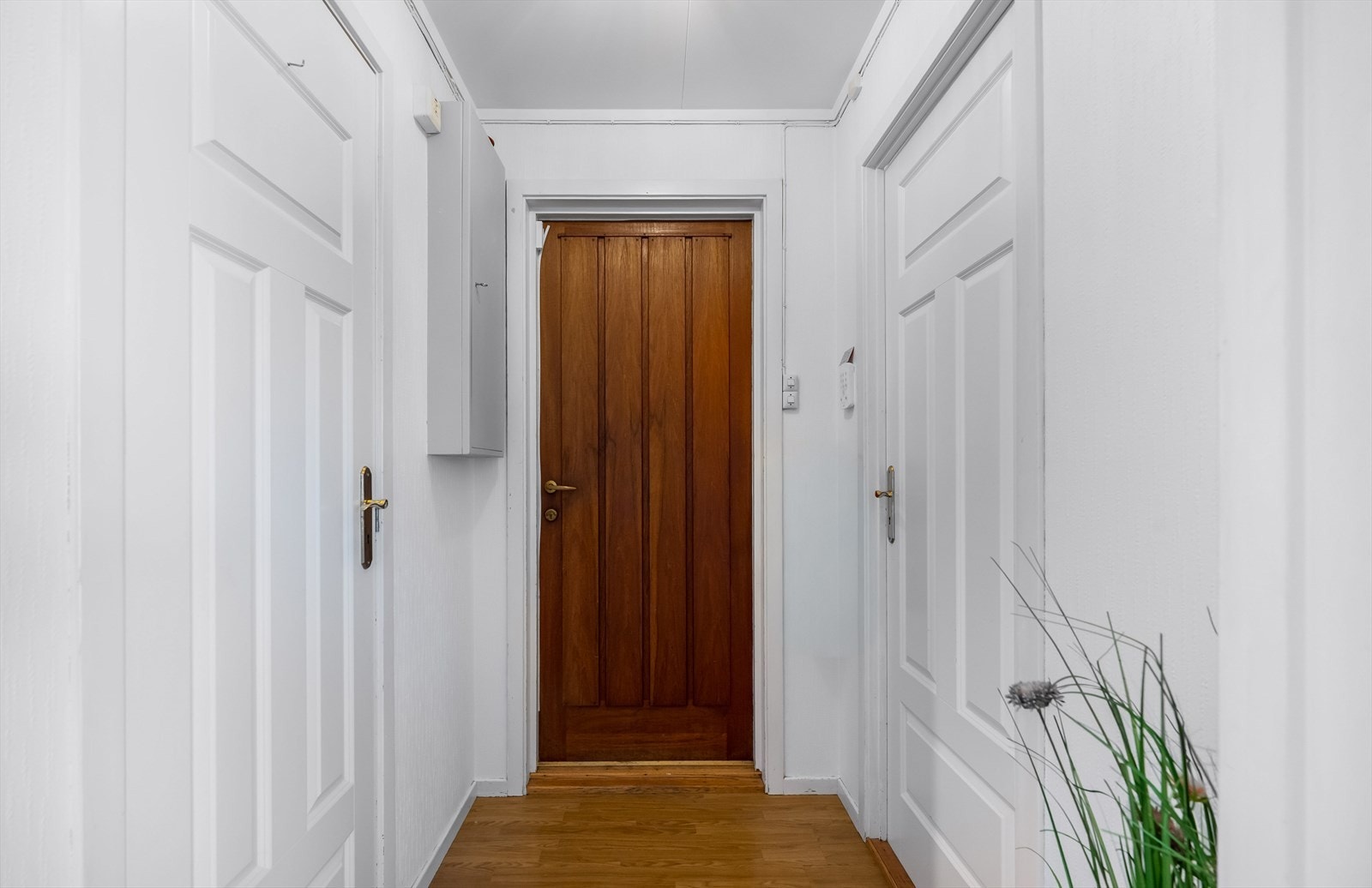 Velkommen inn! Fra vindfanget har du adkomst til kjøkkenet på høyre side og bodrom på venstre side. Galleribilde