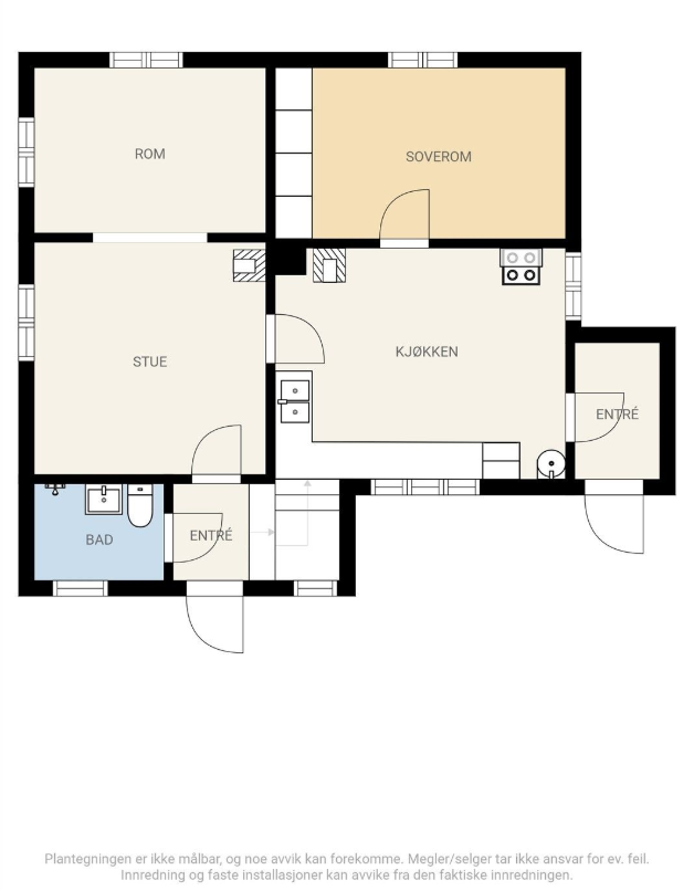 Plantegning 1 etg Galleribilde