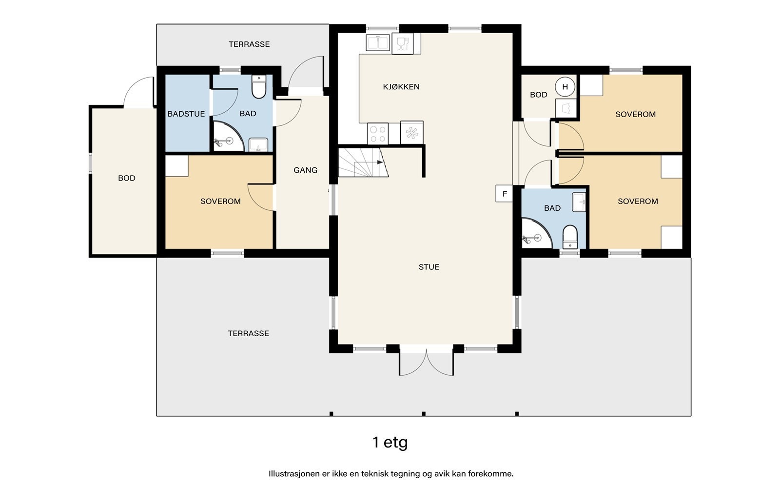 Plantegning 1.etasje. Galleribilde
