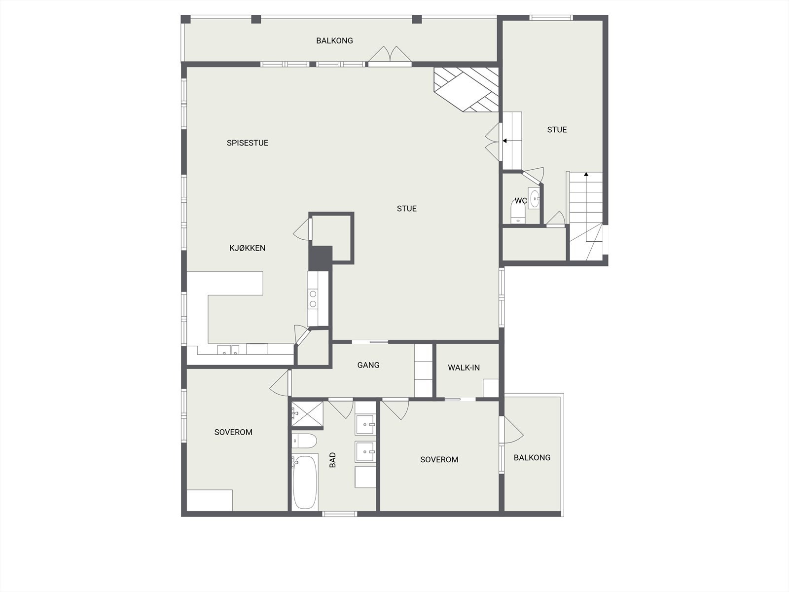 Plantegning leilighet 2. Etasje Galleribilde