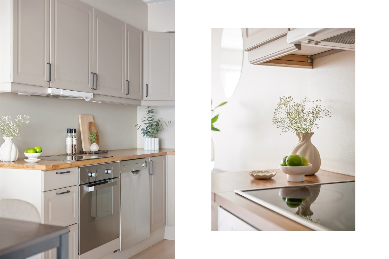 Med Integrert platetopp, stekeovn og oppvaskmaskin er det gode arbeidsflater. Galleribilde