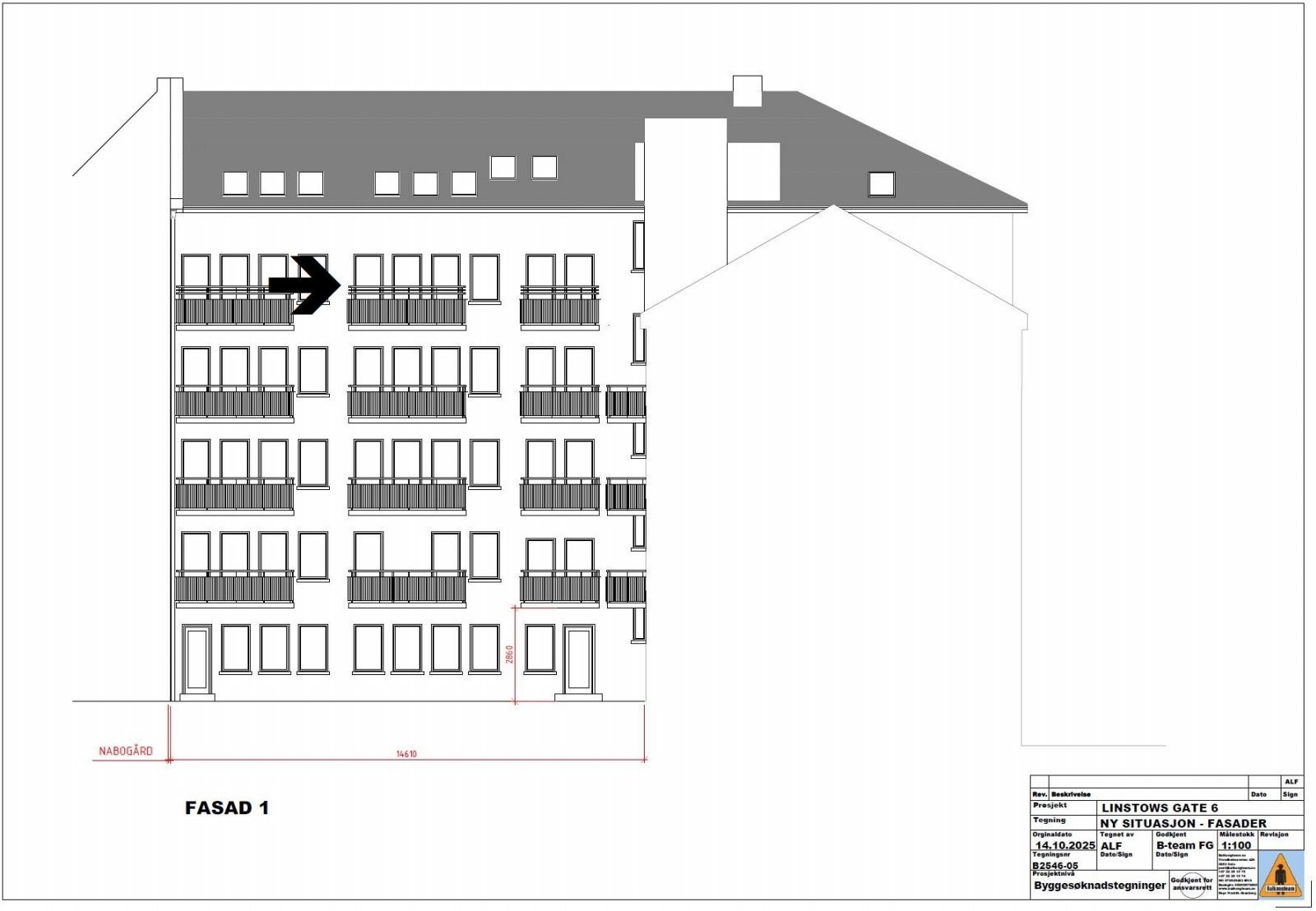 Balkongsøknad fasade Galleribilde