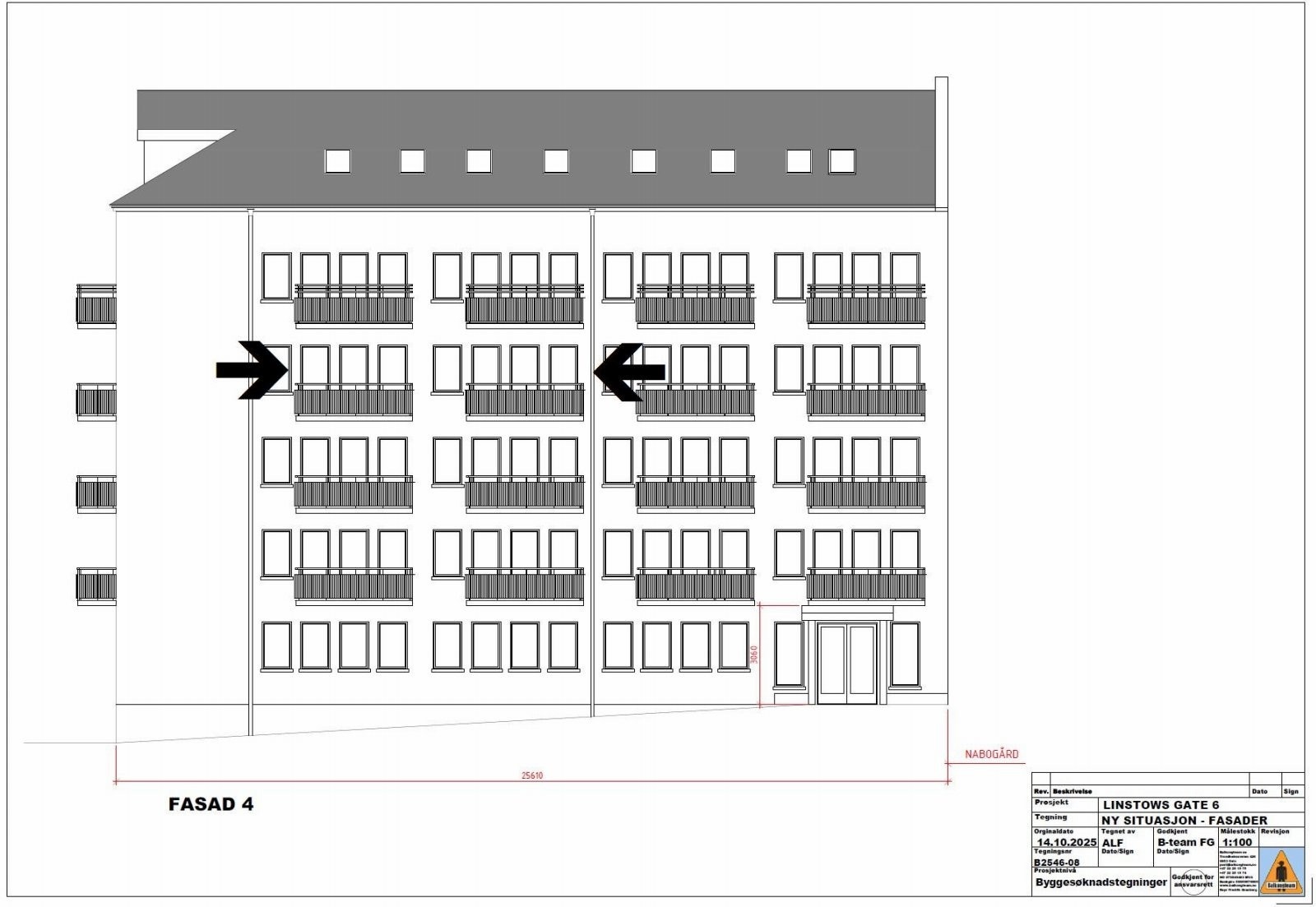 Balkongsøknad fasade Galleribilde