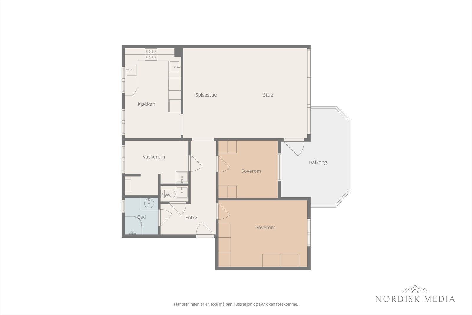 Boligens planløsning Galleribilde