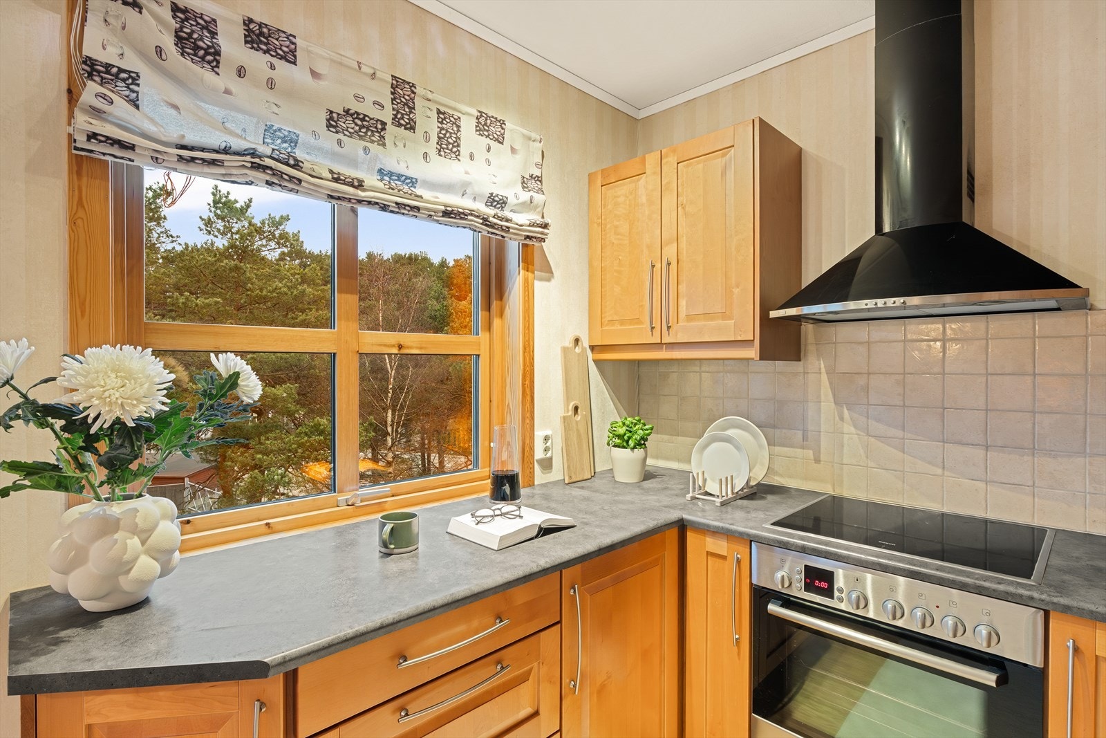 Godt med skap- og skuffeløsninger - samt arbeidsflater for matlaging Galleribilde