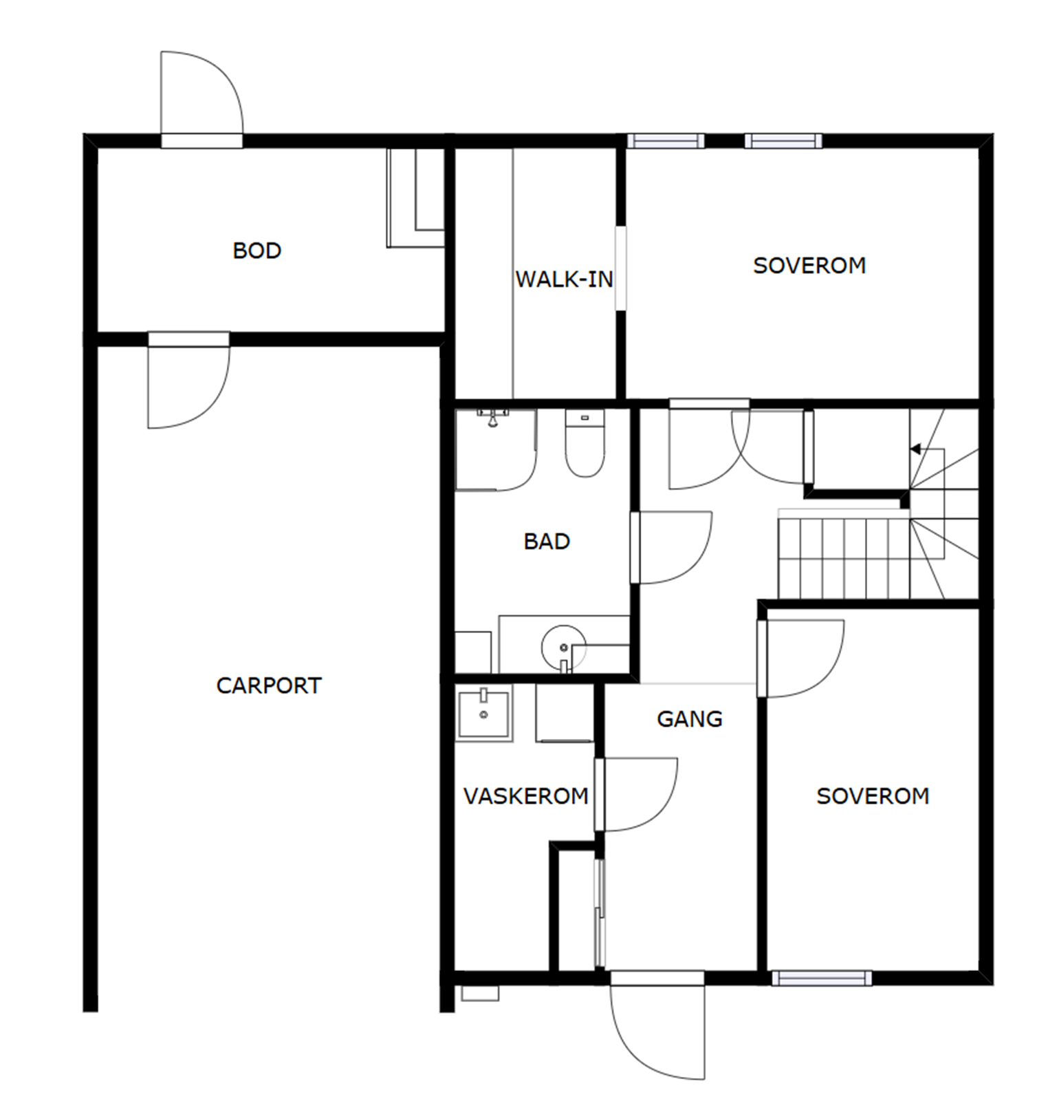 Veiledende skisse av første etasje. Galleribilde