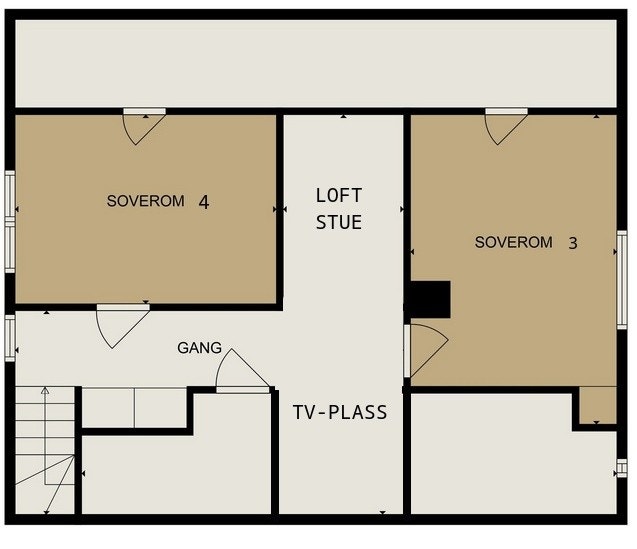 Plantegning loftetasje Galleribilde