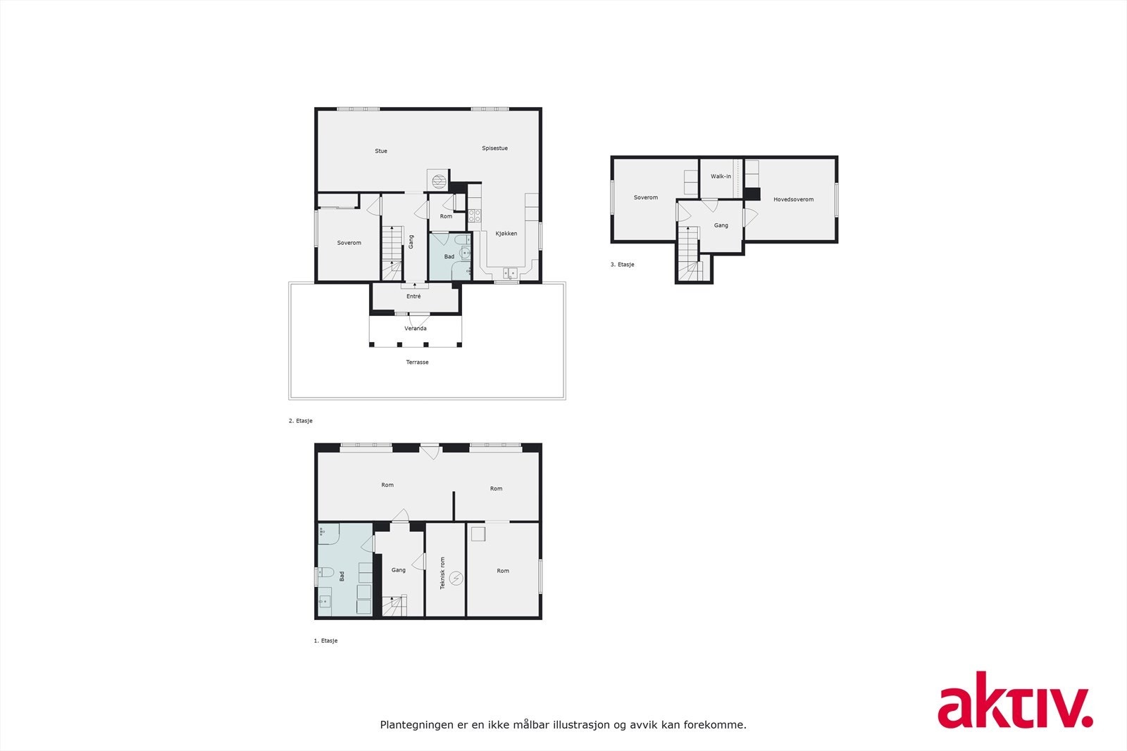 Plantegning samlet. Galleribilde