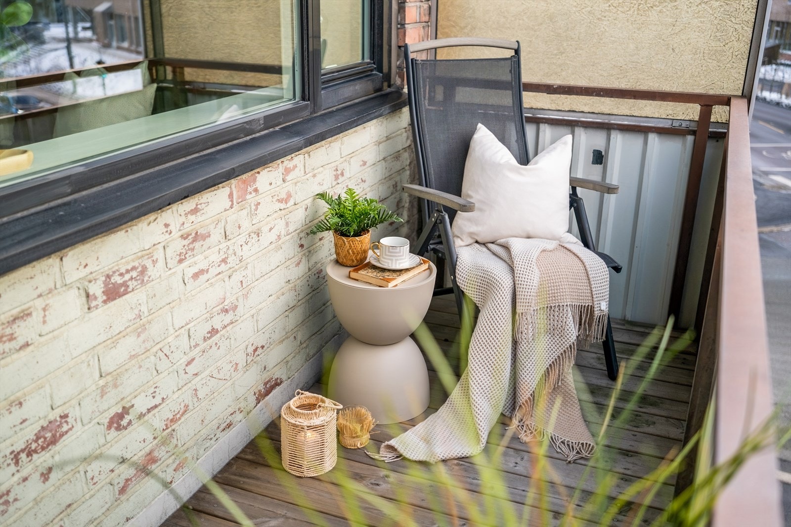 Balkongen har gode solforhold. Galleribilde