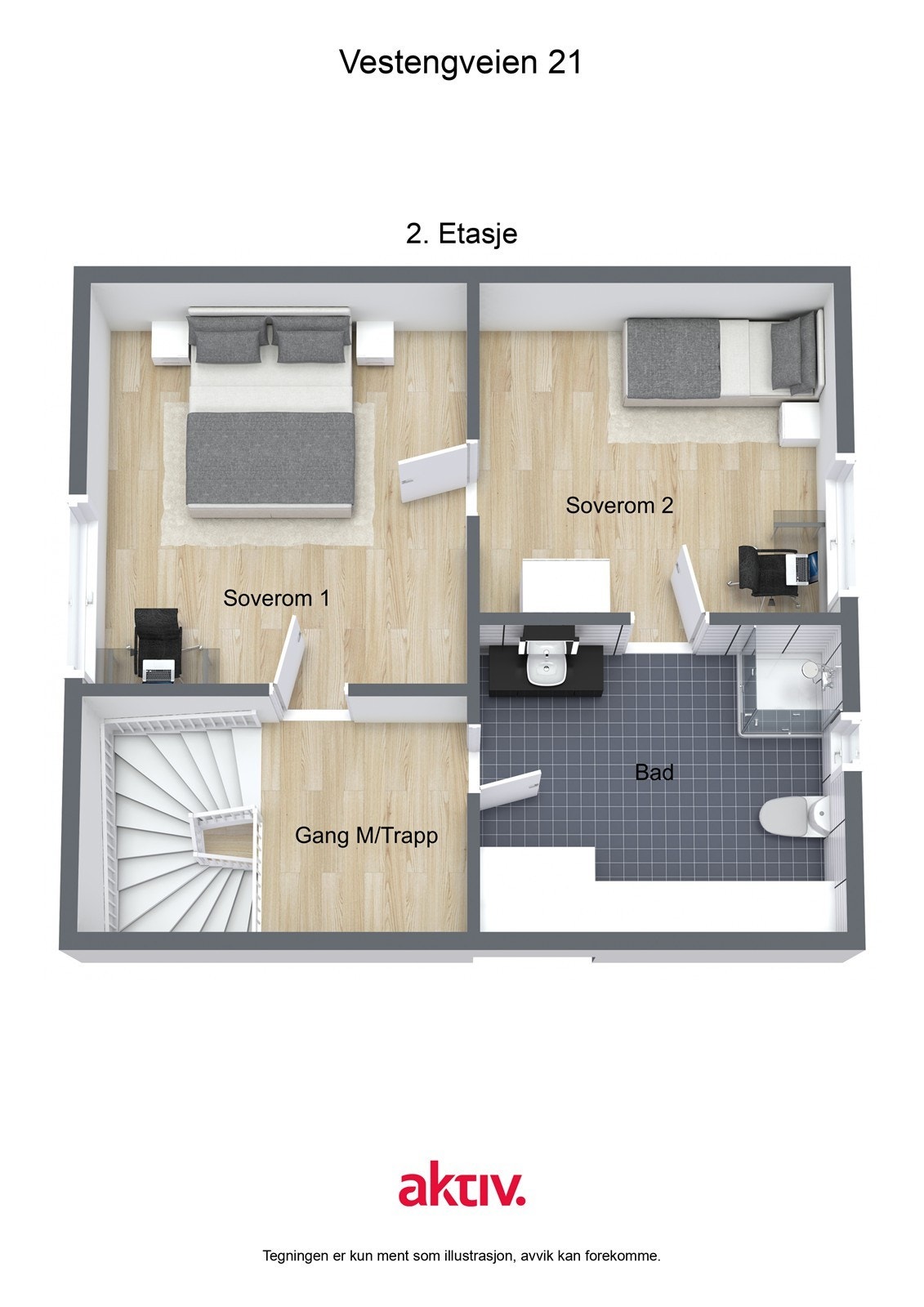 Plantegning 2.etasje. Galleribilde