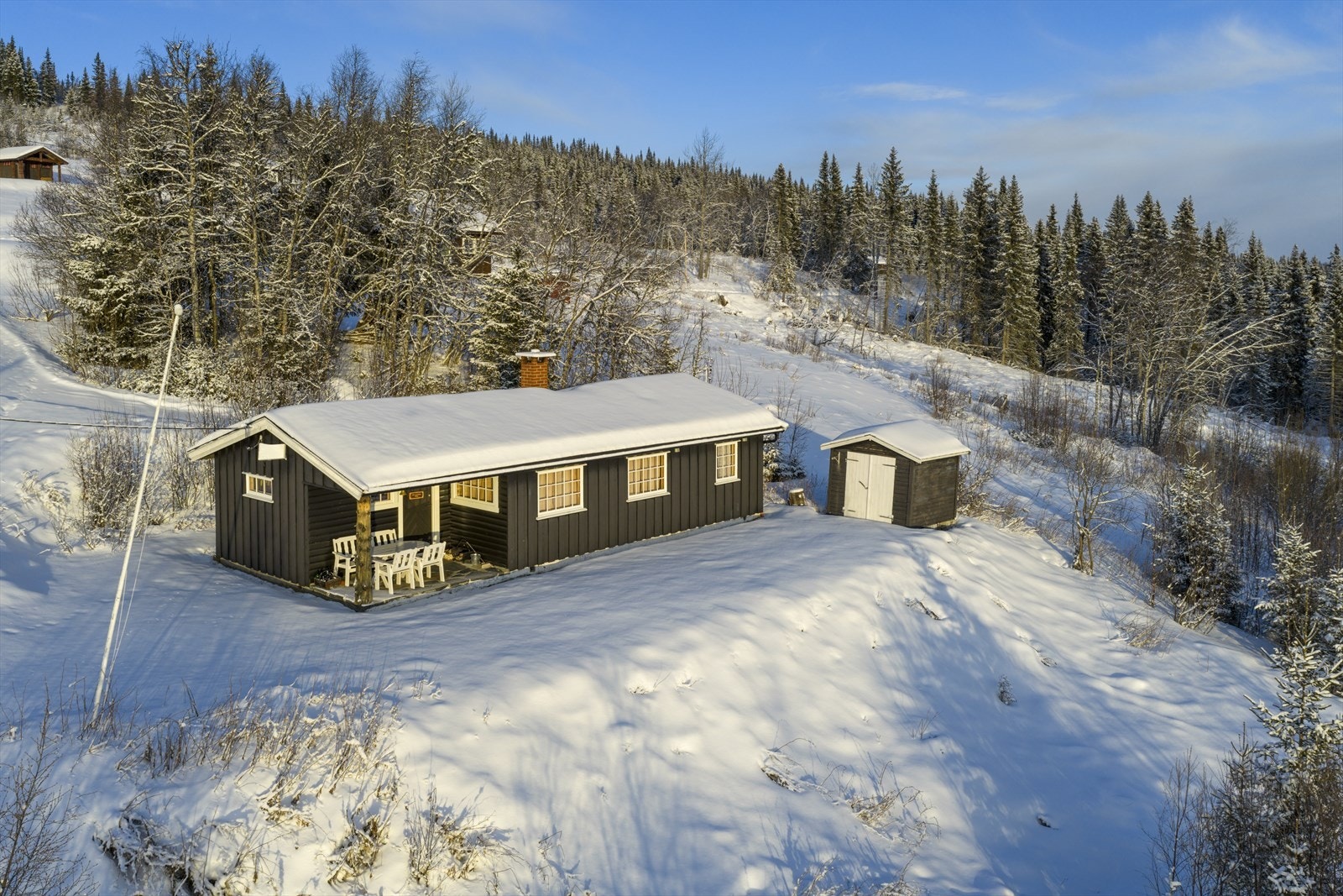 Vaset og områdene rundt byr på fantastiske turmuligheter sommer som vinter. I dette området er det god plass mellom hyttene, og barna kan leke trygt, for det er ingen biltrafikk forbi hytta. Galleribilde