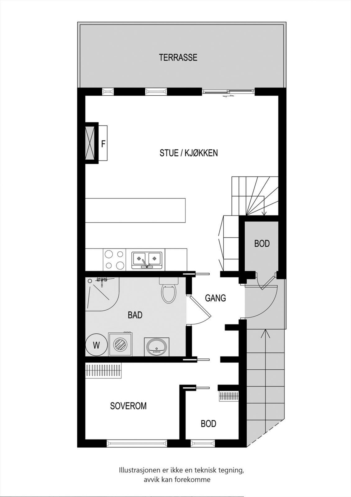 Plantegning - 1 etasje Galleribilde