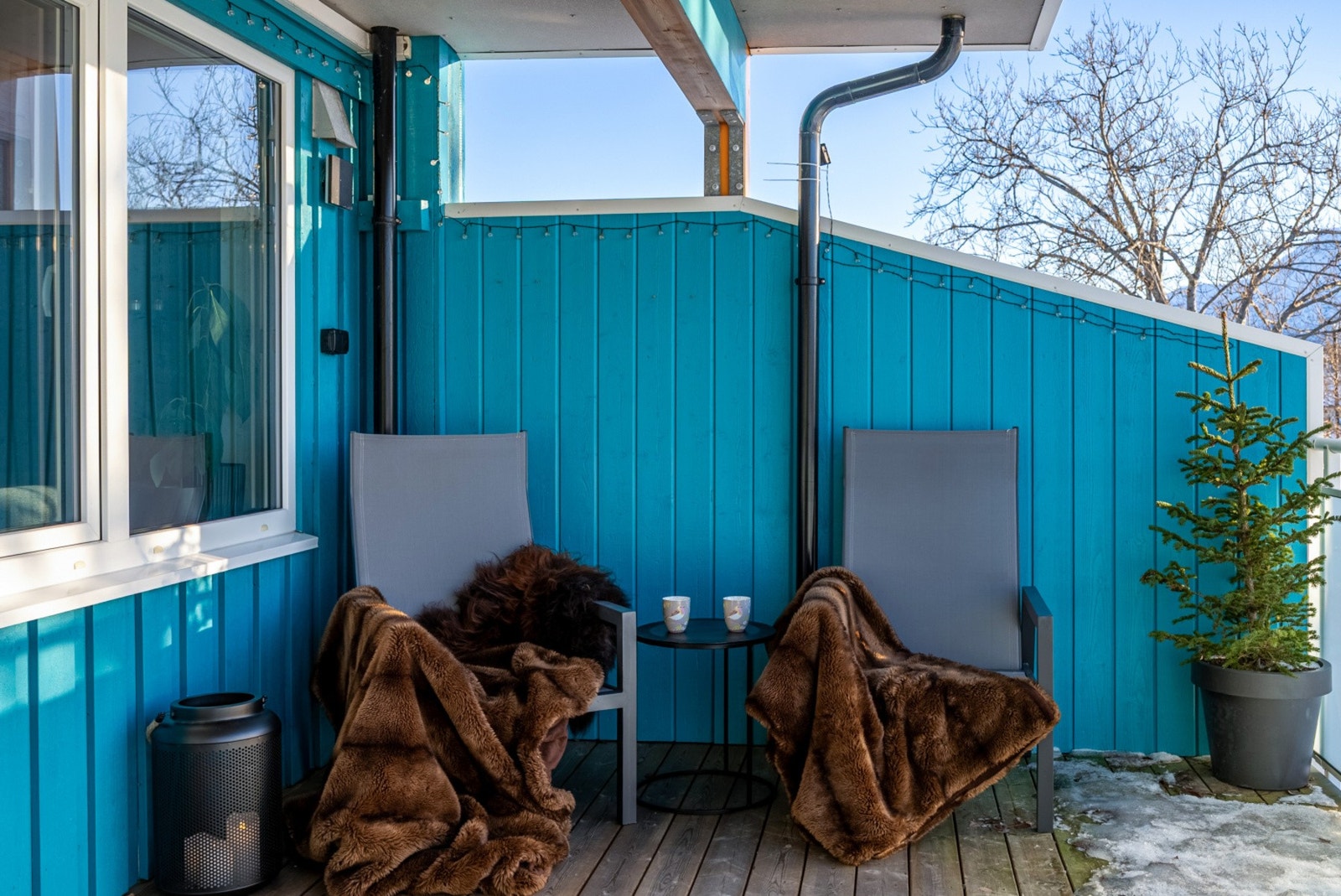 Perfekt plass for å starte dagen med morgenkaffen. Galleribilde