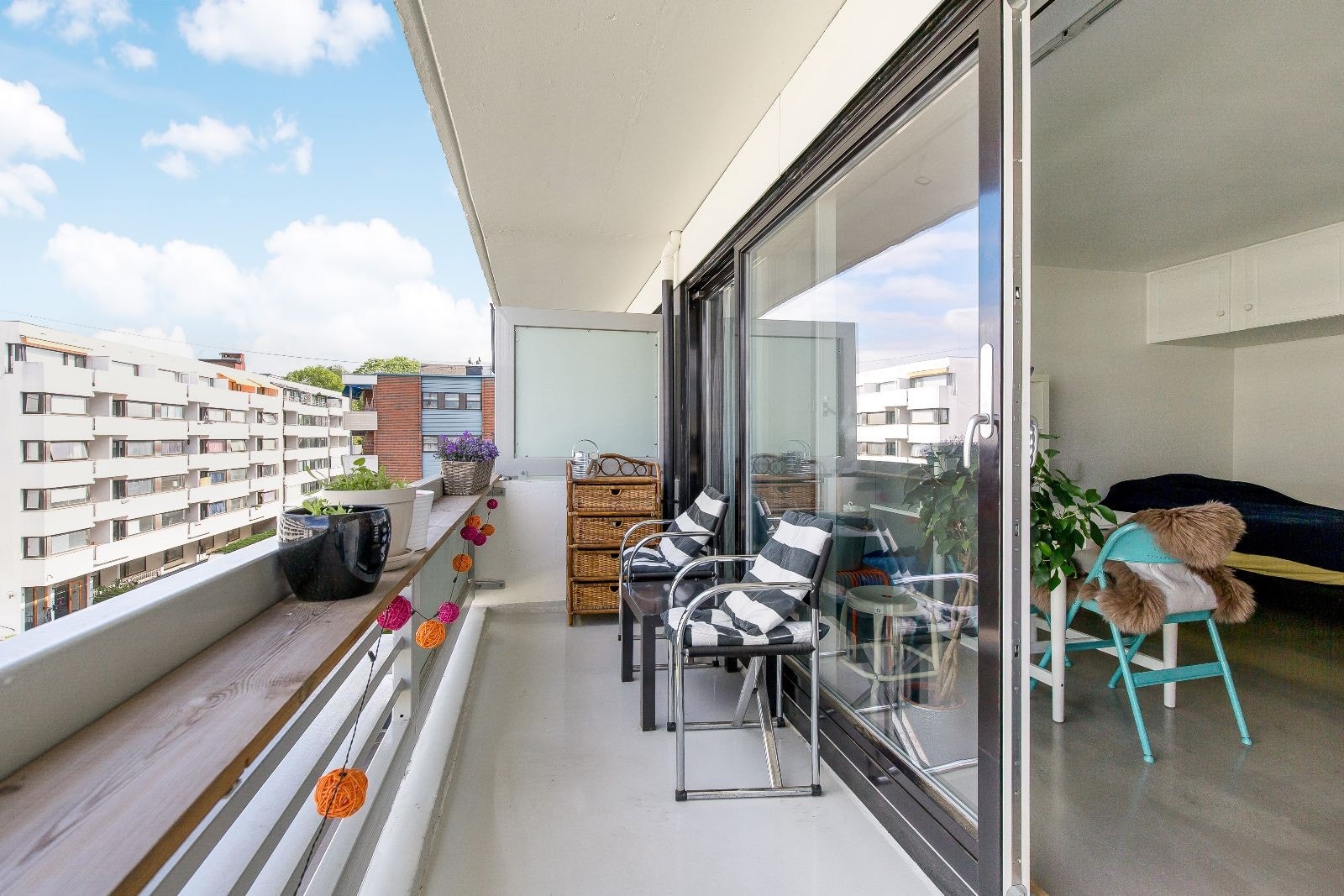 Stor og fin balkong Galleribilde