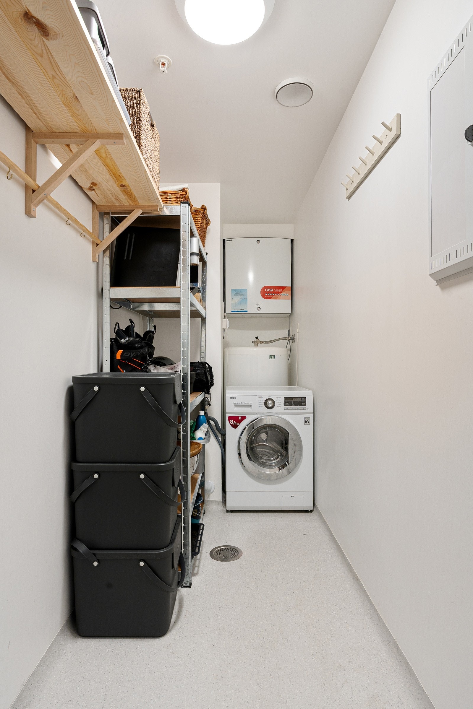 Bod/vaskerom kommer godt med i tillegg til sportsbod i fellesanlegg.