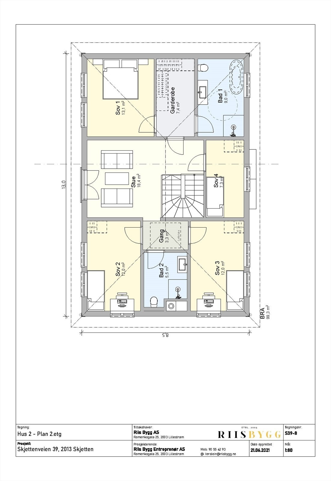 Plantegning 2. etg. Galleribilde