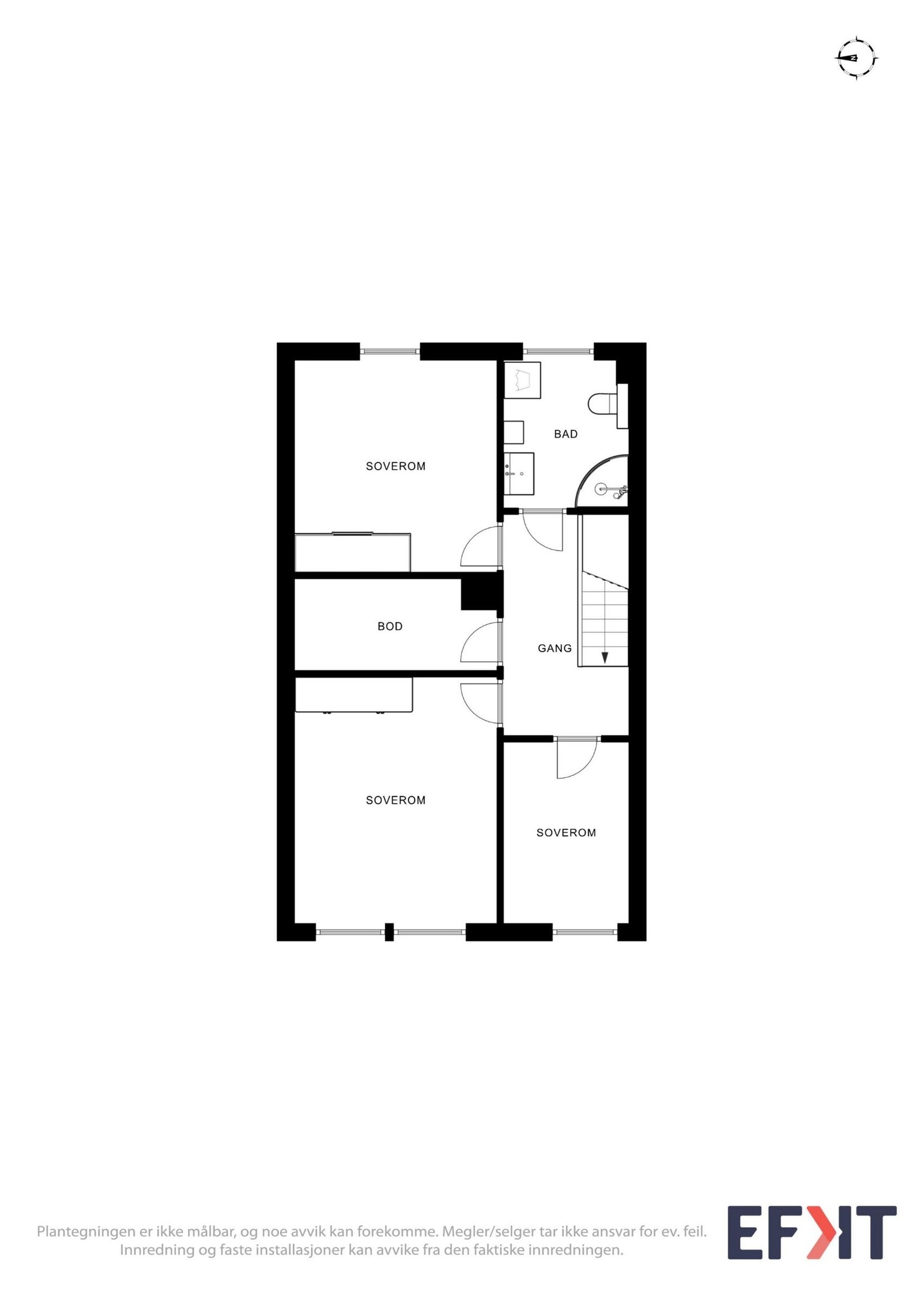 Plantegning 2. etasje Galleribilde