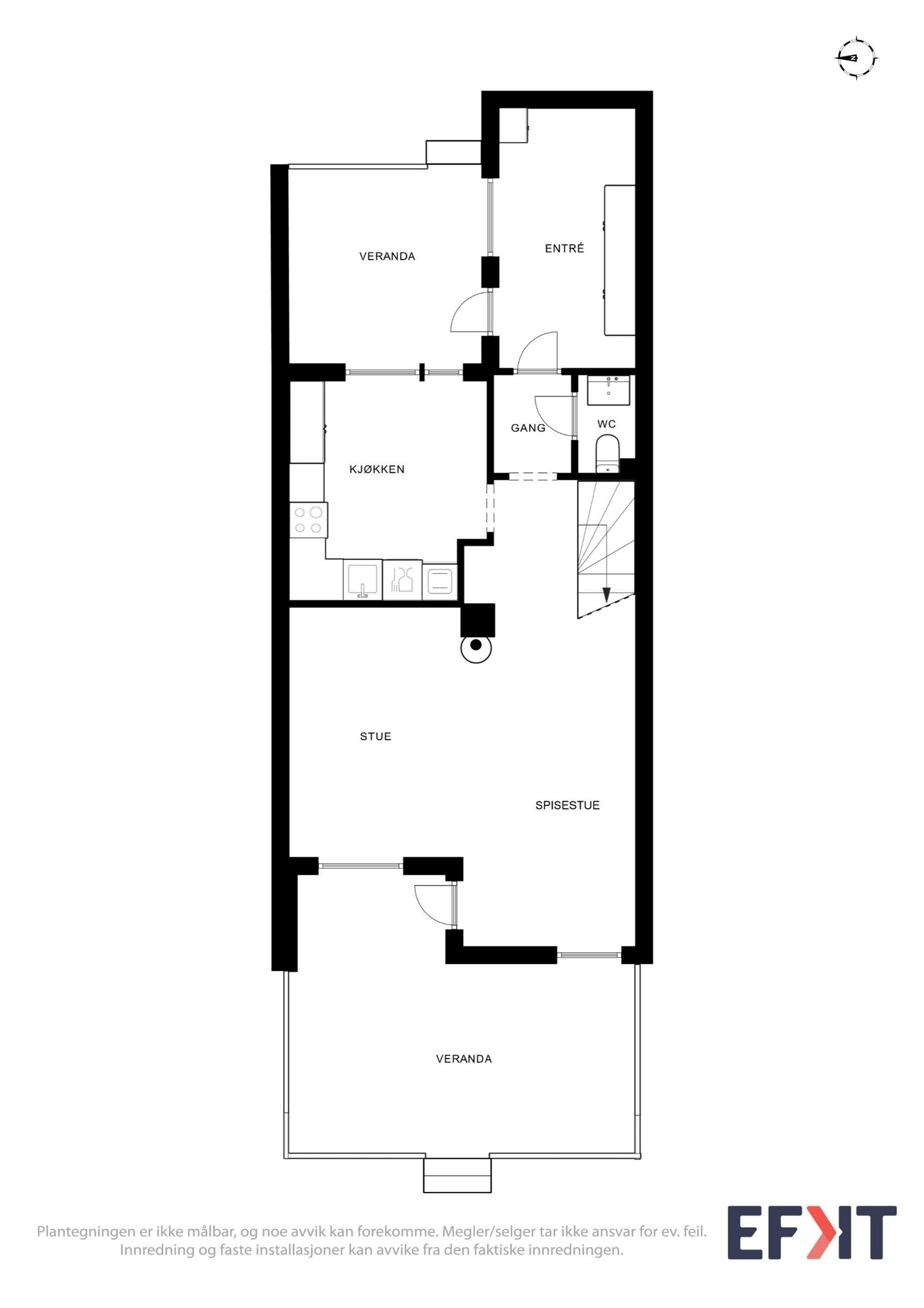 Plantegning 1. etasje Galleribilde
