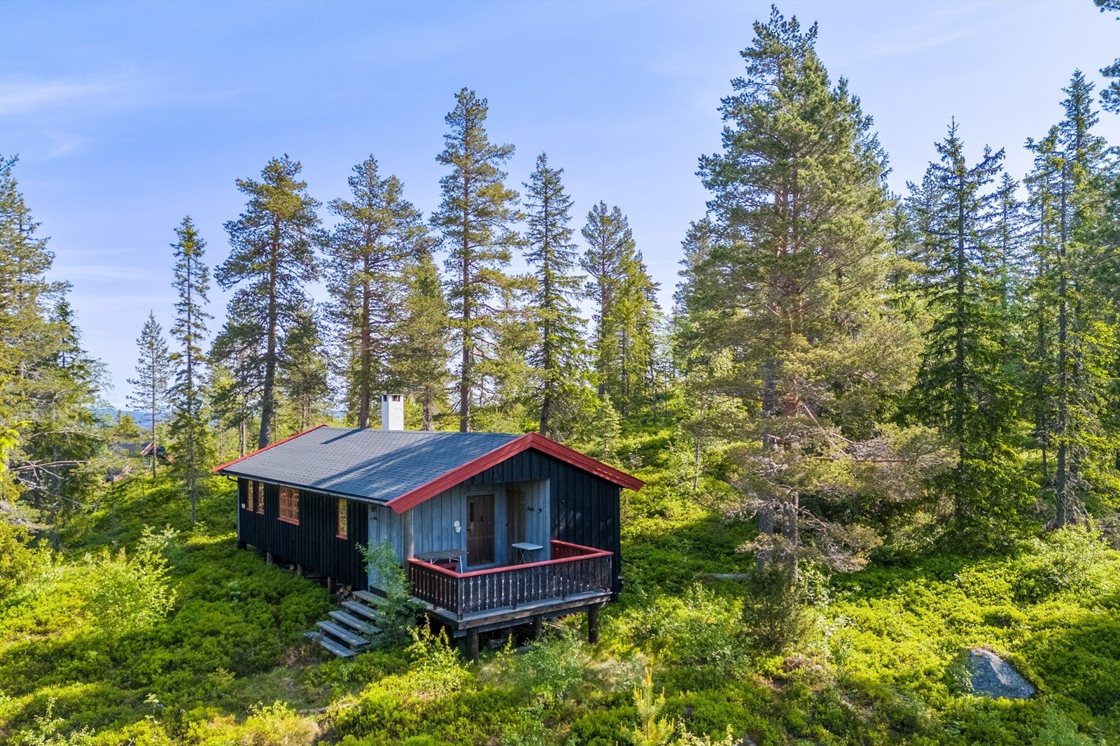Hytten ligger fint og skjermet til. Galleribilde