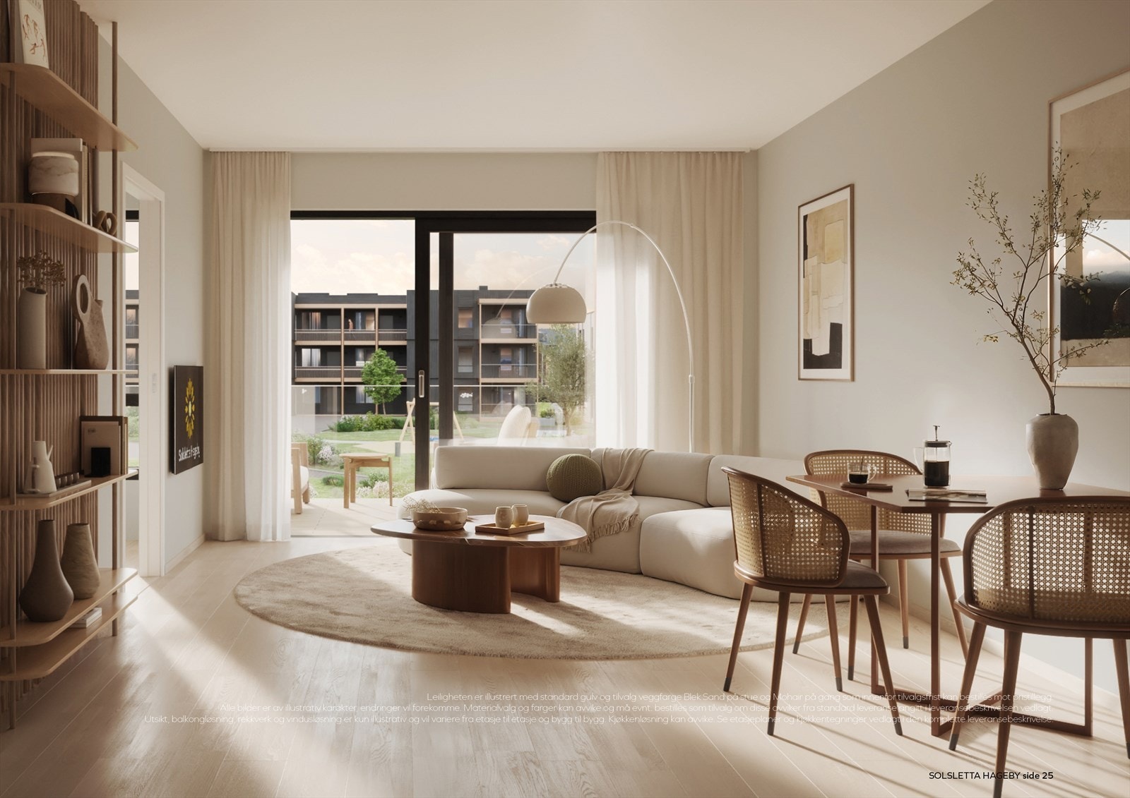 Leiligheten har en praktisk utforming som gir rom for gode møbleringssituasjoner. Ut til den sørvestvendte balkongen er det stor skyvedør. Her kan du nyte gode solforhold og utsikt ut over det fenomenale parkanalegget. Galleribilde