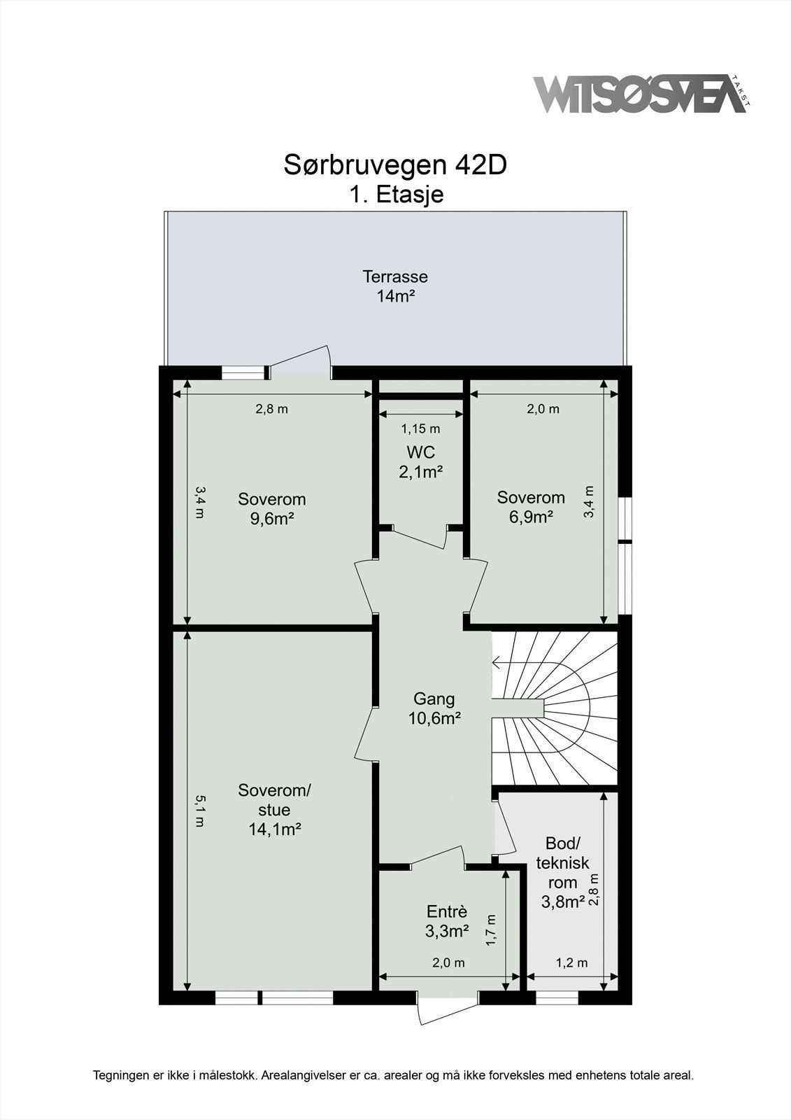 Planskisse første etasje Galleribilde