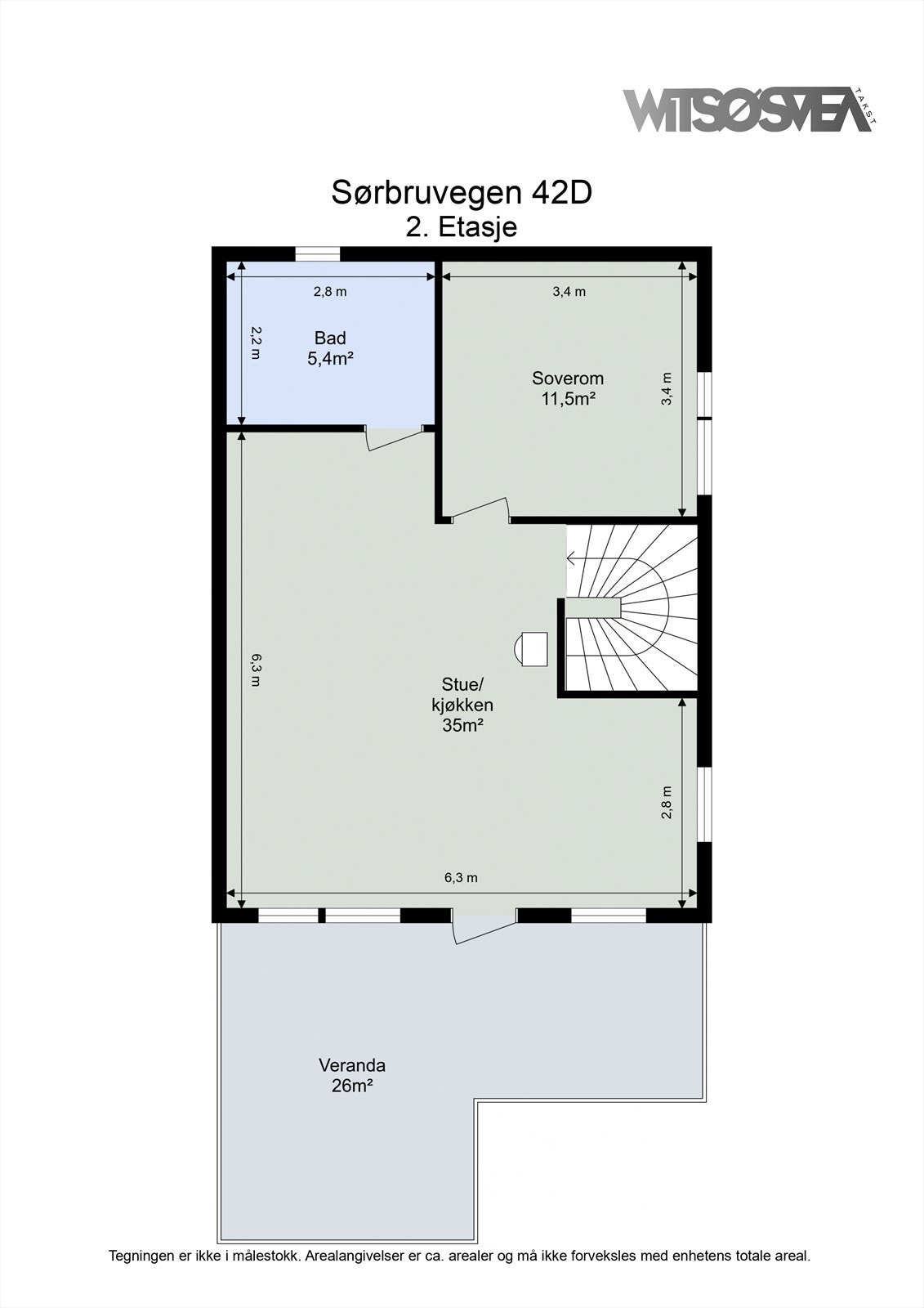 Planskisse andre etasje Galleribilde