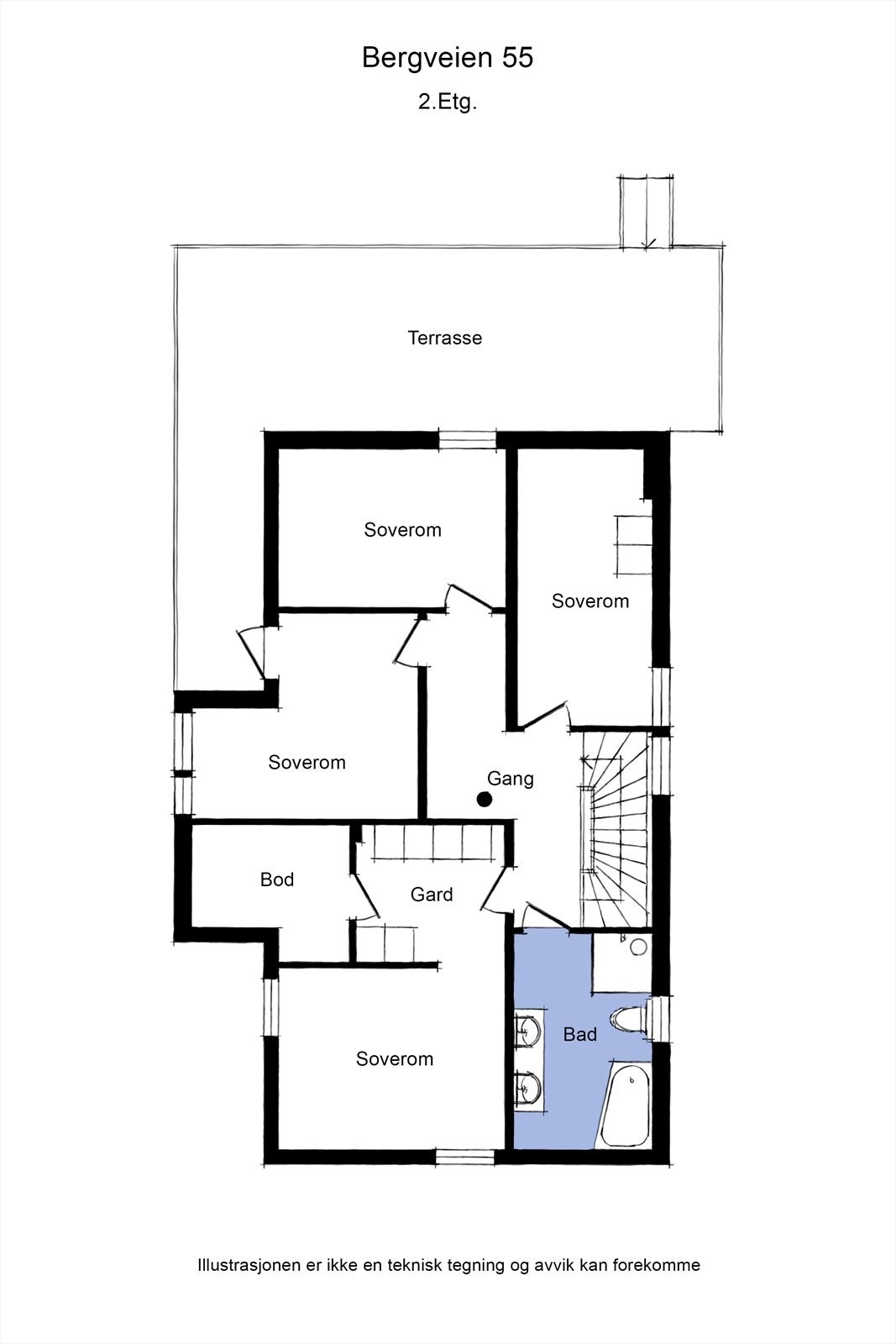 Planskisse av 2. etasje Galleribilde