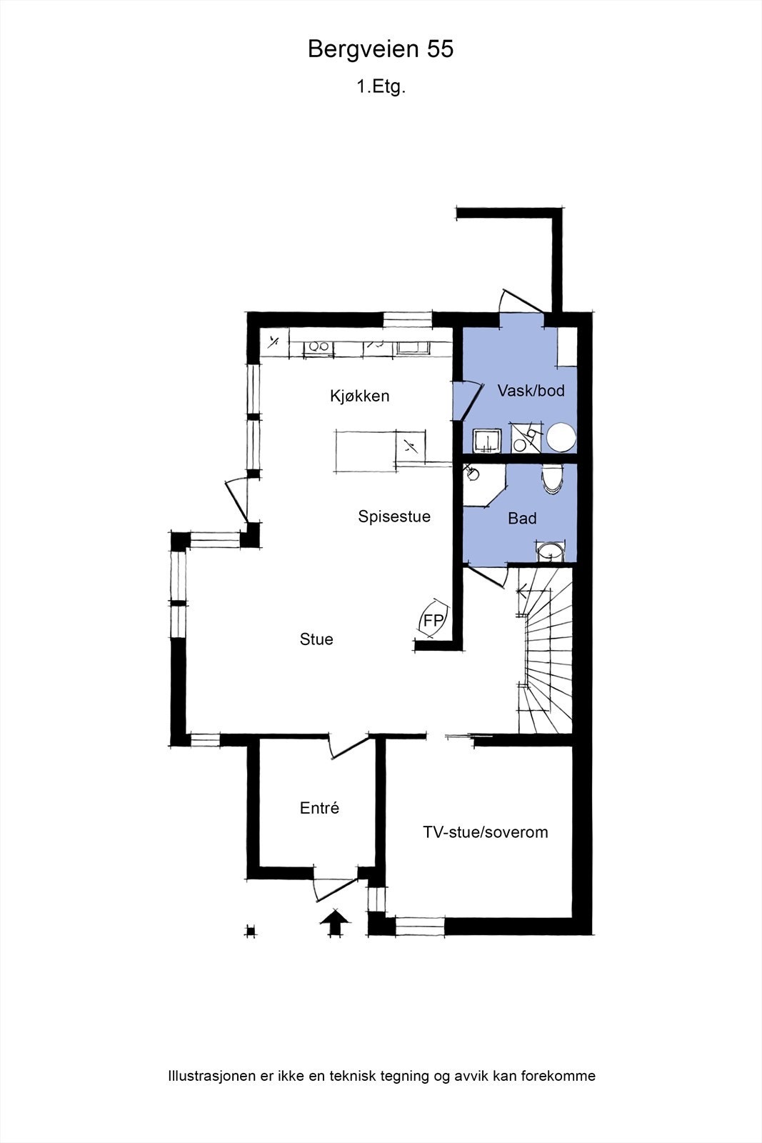 Planskisse av 1. etasje Galleribilde