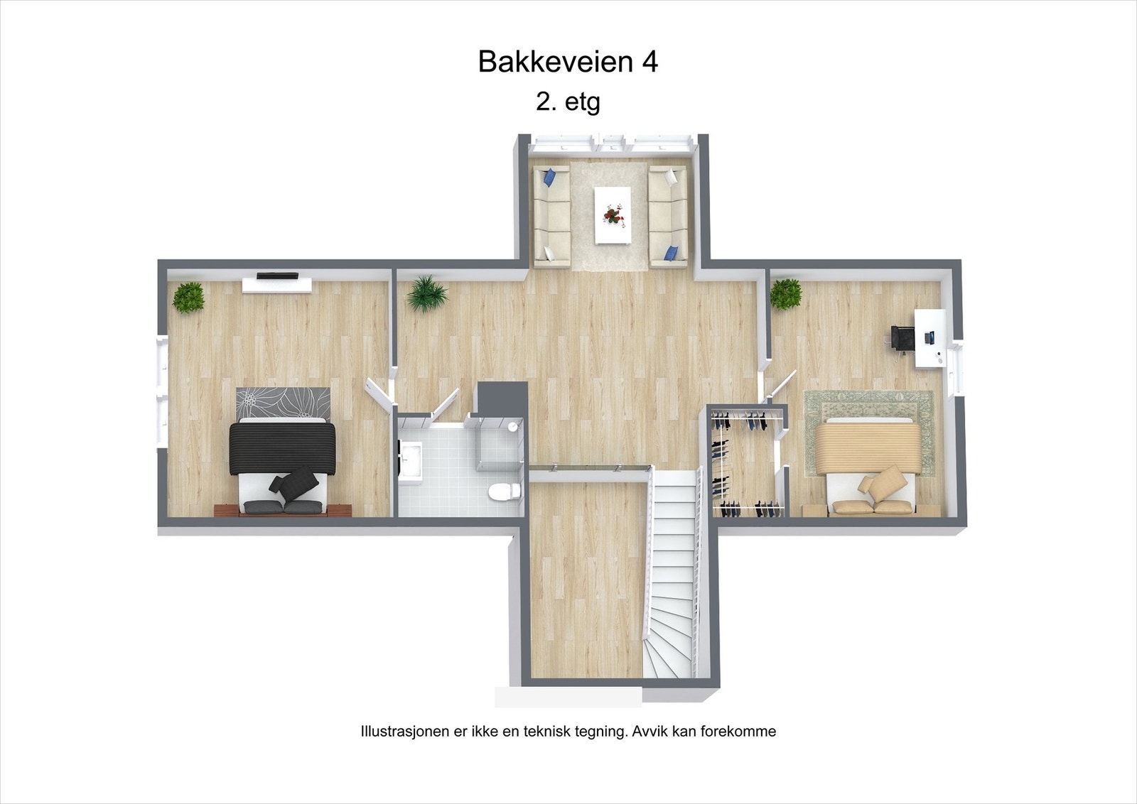 Plantegning 2. etasje Galleribilde