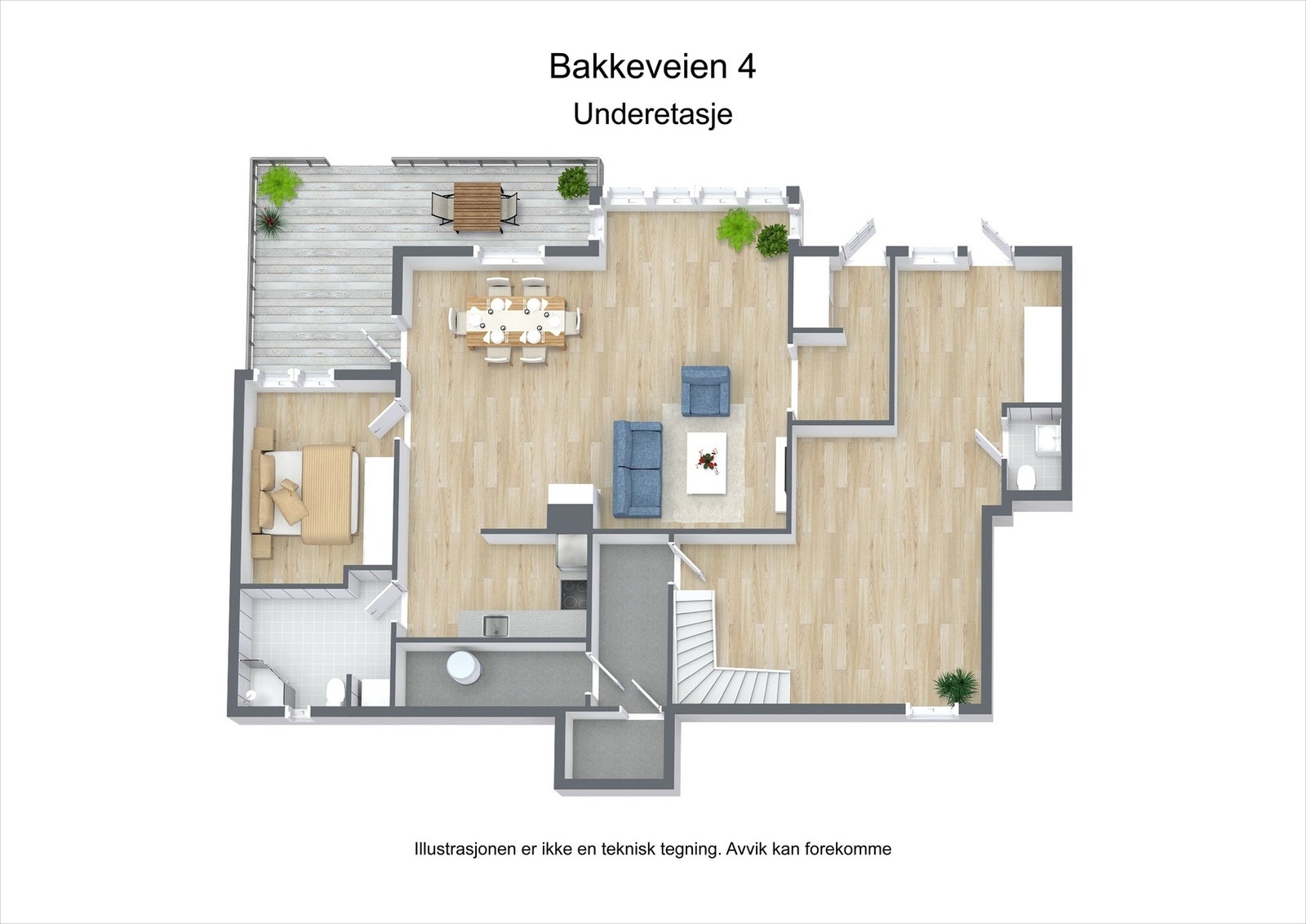 Plantegning underetasje Galleribilde