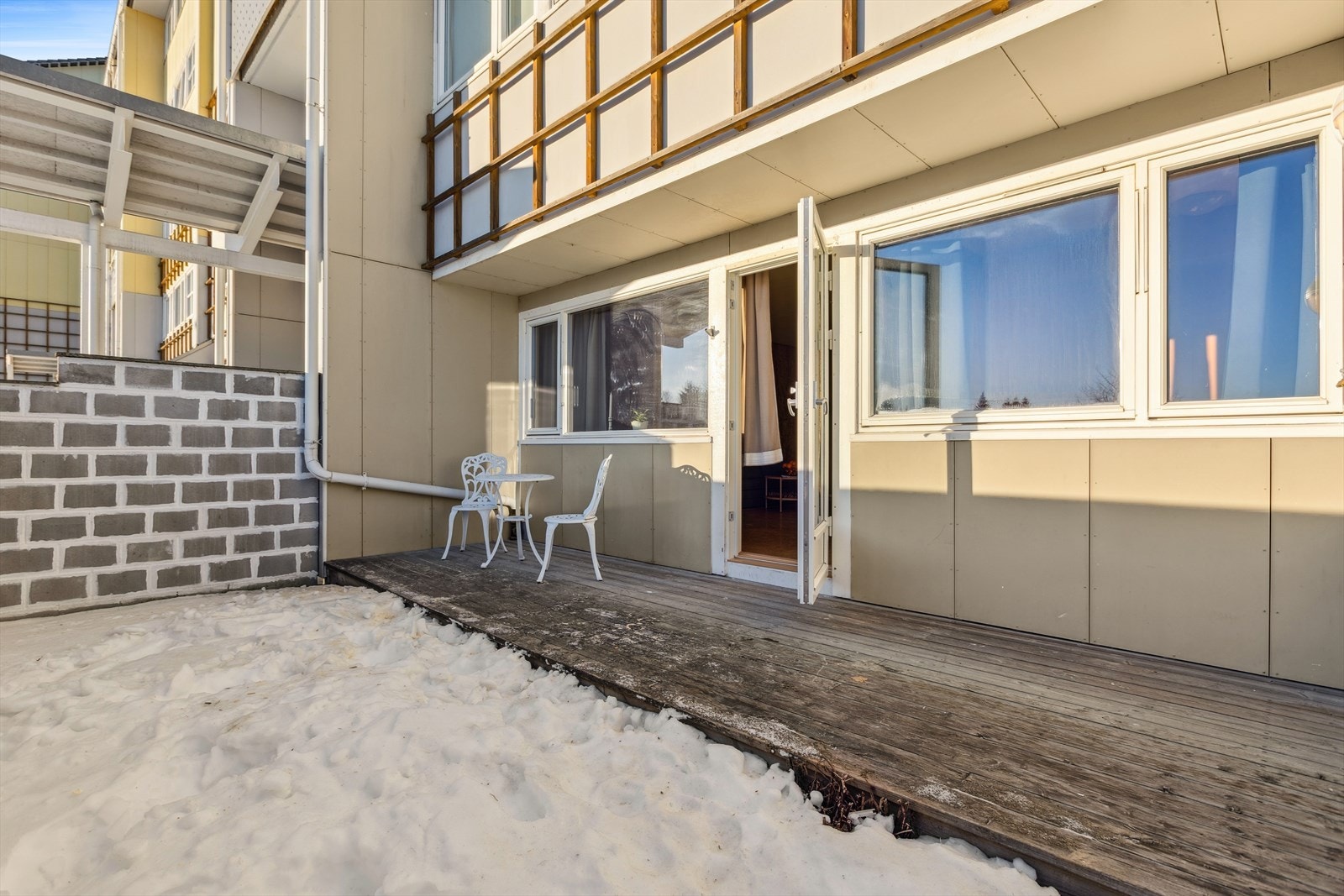 Terrassedøra blei skiftet i 2026. Galleribilde