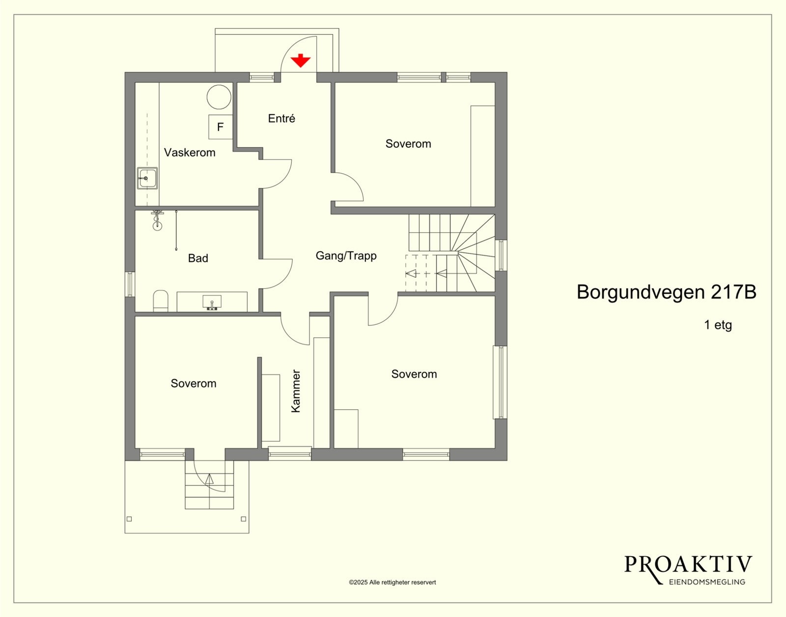 Slik ser boligens underetasje ut i et fugleperspektiv. Galleribilde