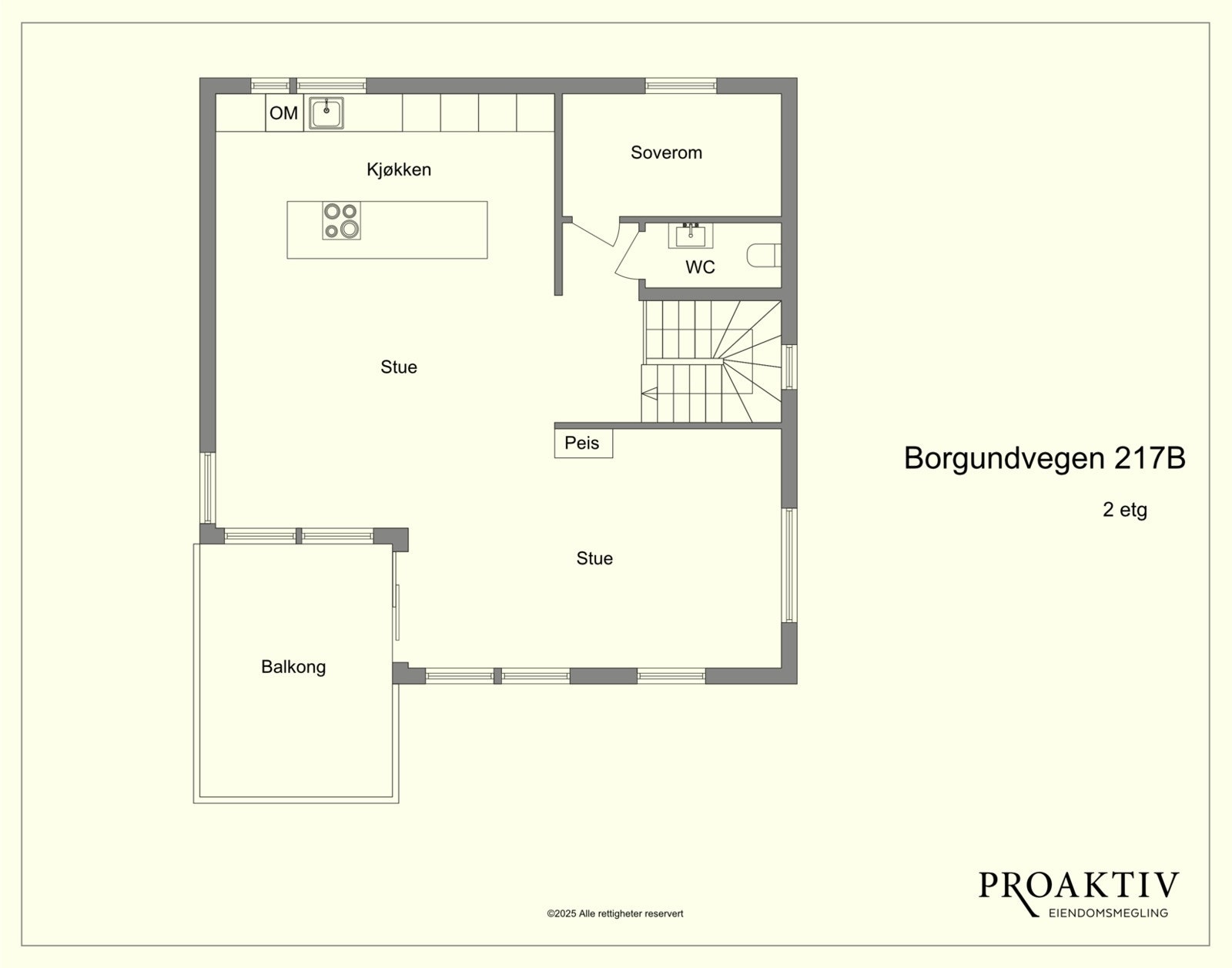 Og slik ser hovedetasjen ut. Galleribilde