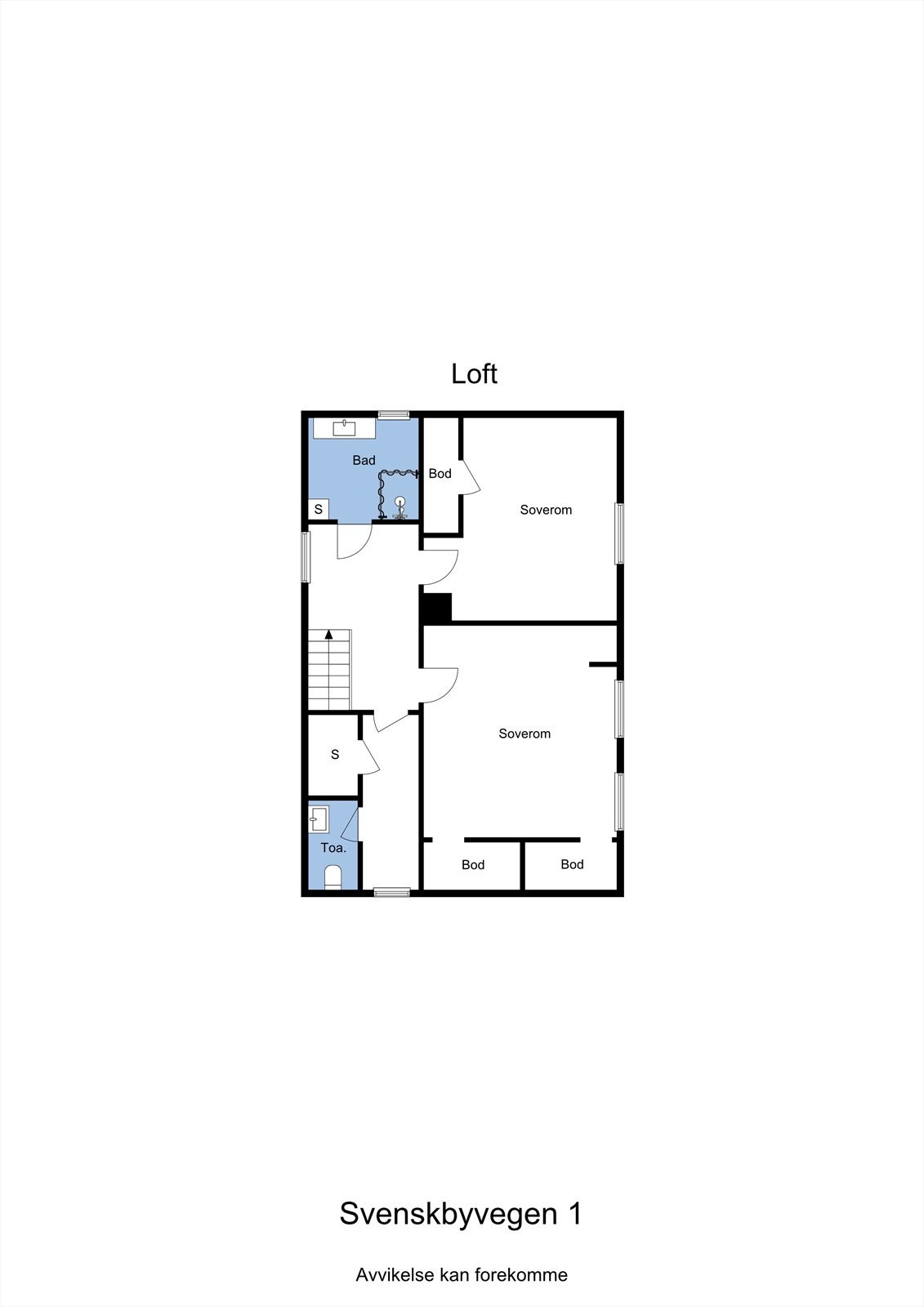 Planskisse loft. Galleribilde