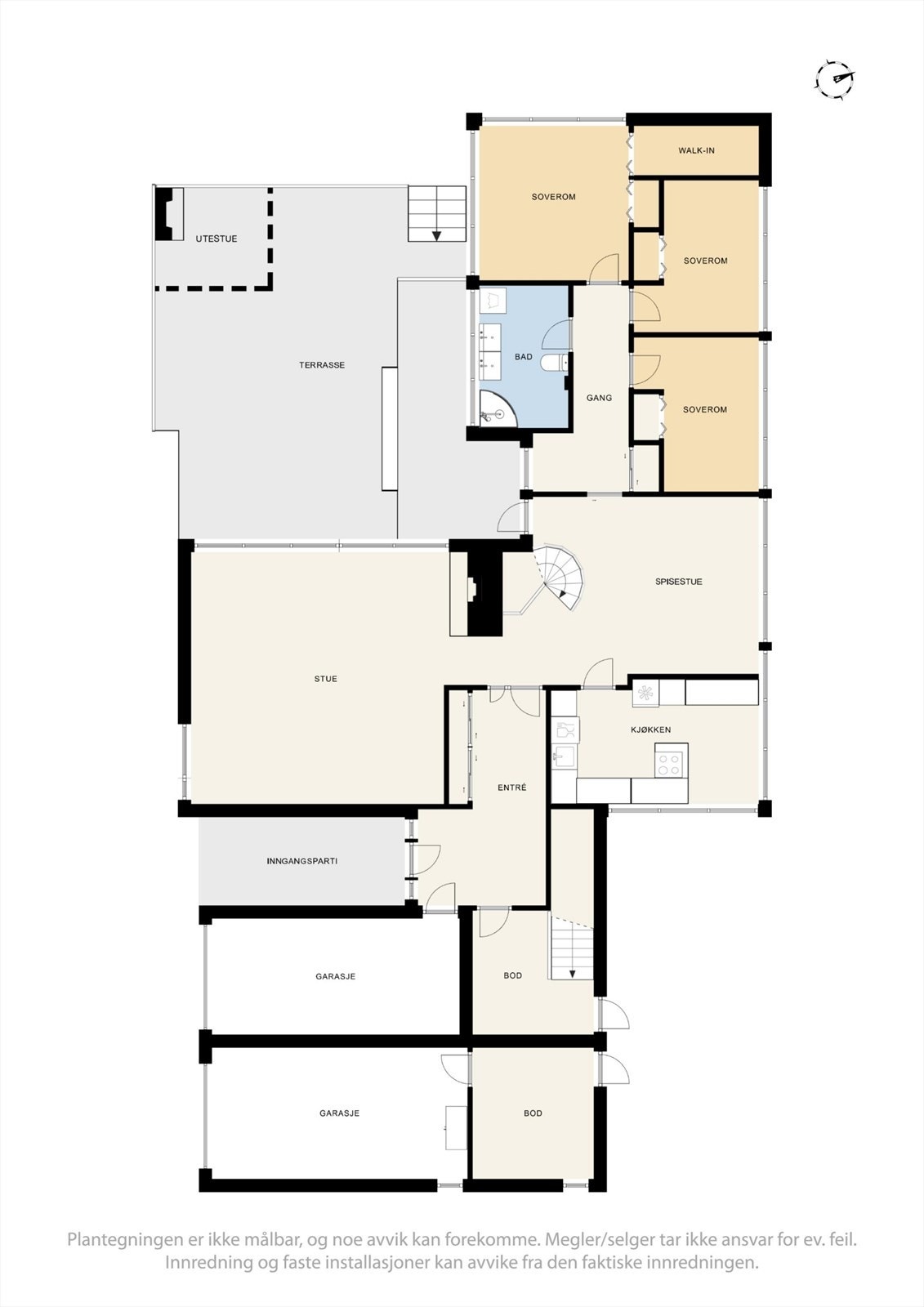 Plantegning 1. etasje Galleribilde