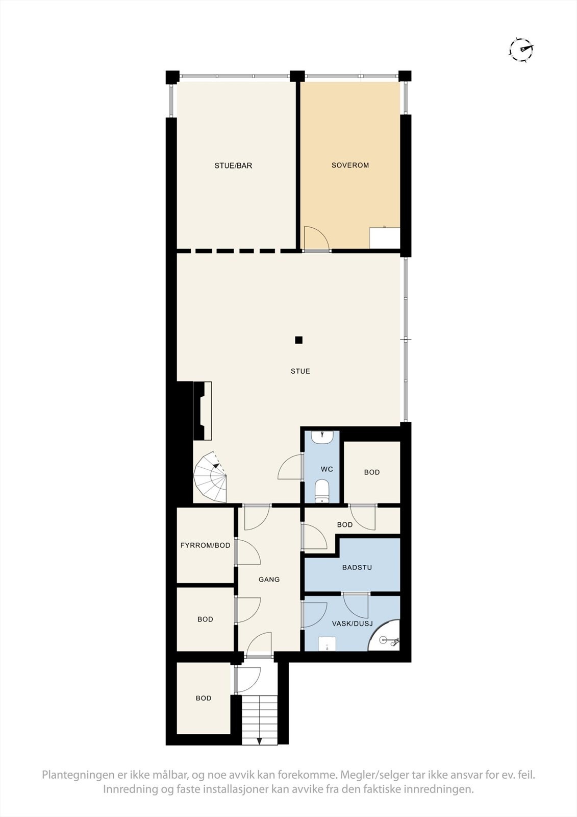 Plantegning kjeller Galleribilde