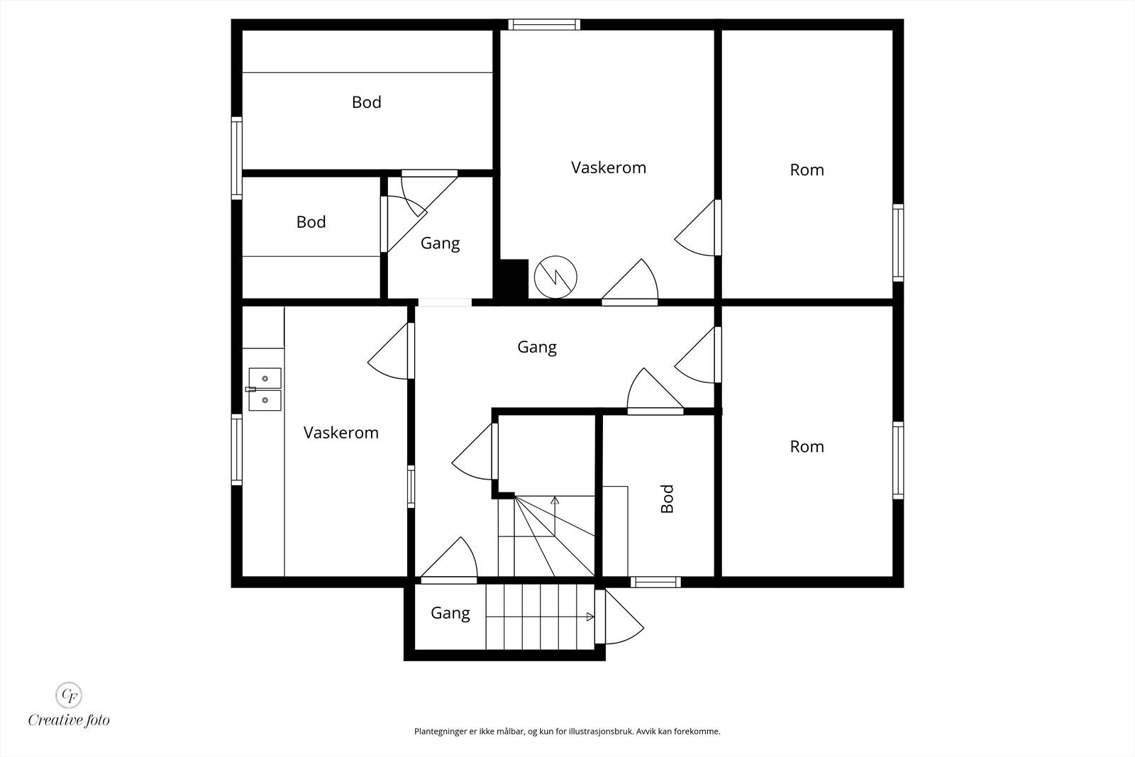 Kjelleretasjen med egen inngang Galleribilde