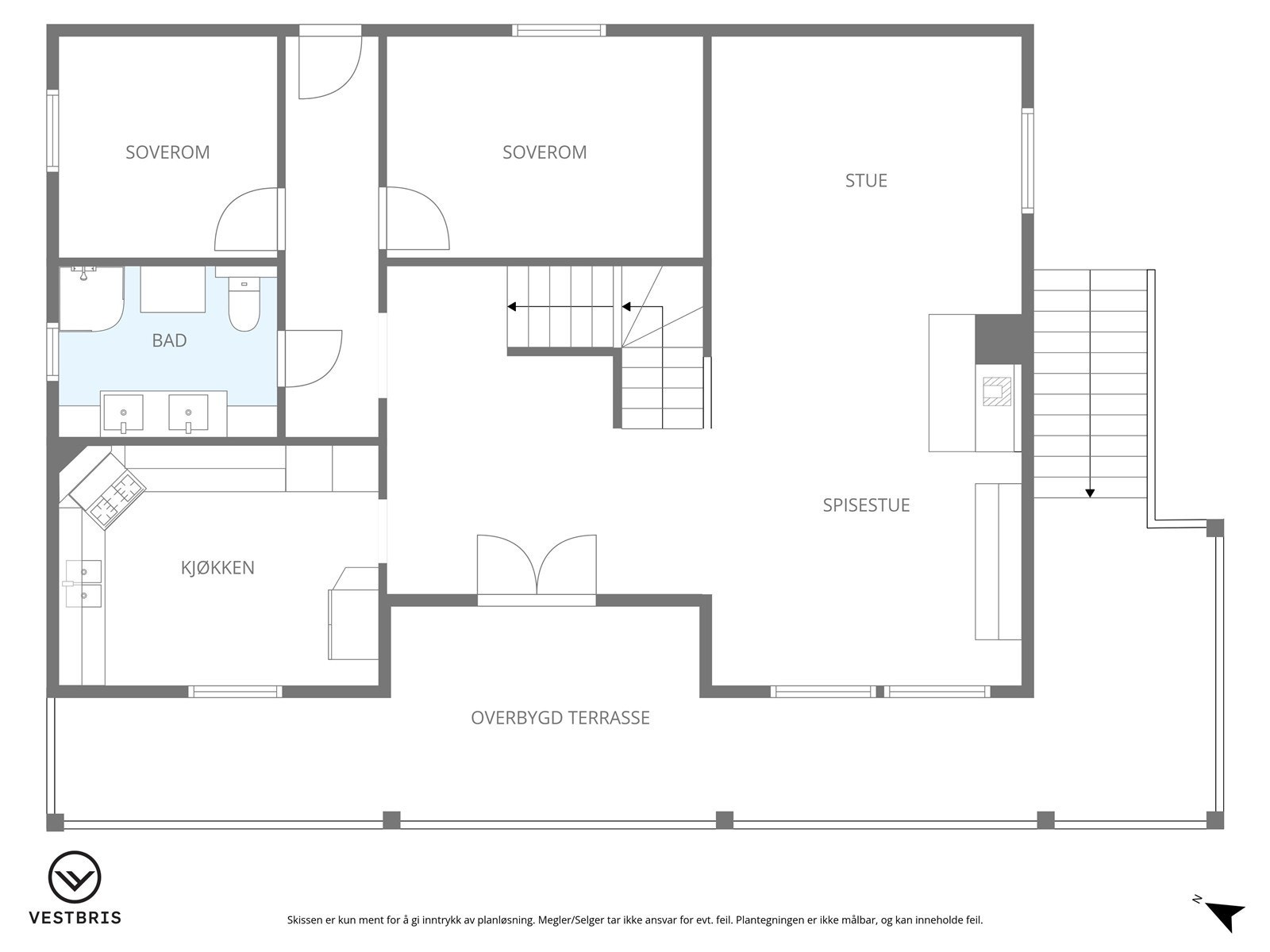 Plantegning hovedetasjen Galleribilde