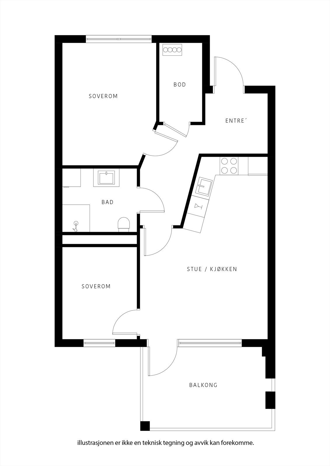 Leiligheten har en god planløsning med følgende rominndeling og flotte detaljer som skaper en god atmosfære: Galleribilde